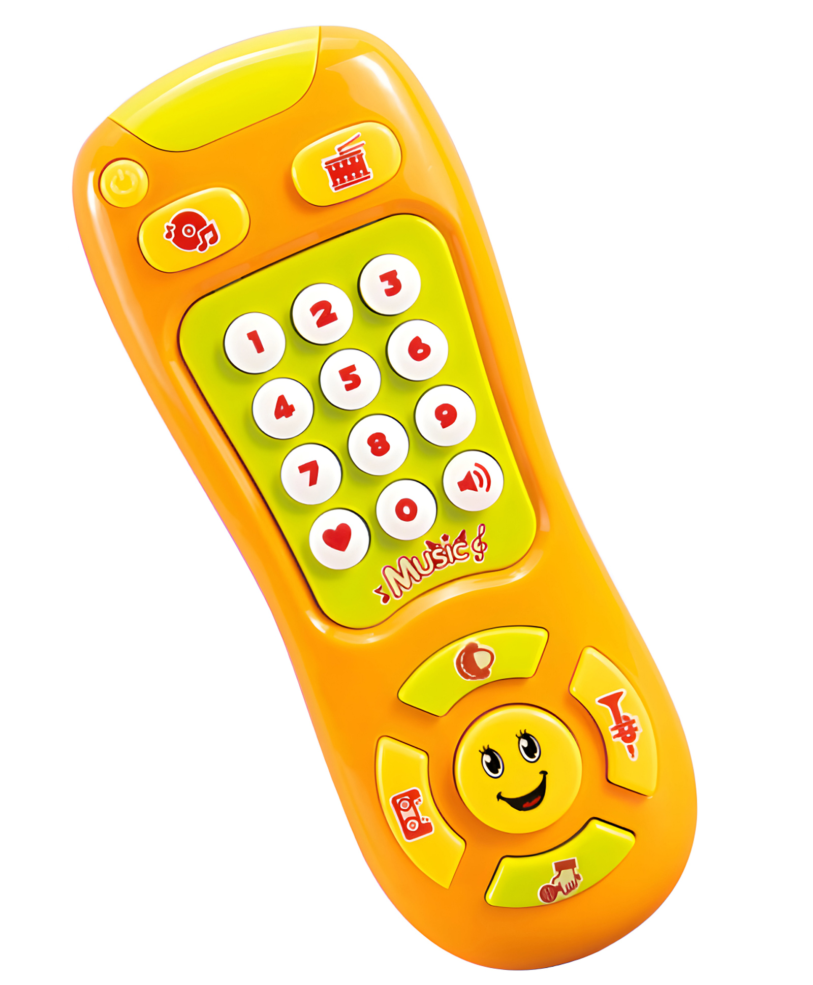 NEGOCIO Baby Music Toys Simulated Funny Tv Remote Control Toys with Sound Light and Music- PACK OF 1- ORANGE COLOR-image-11