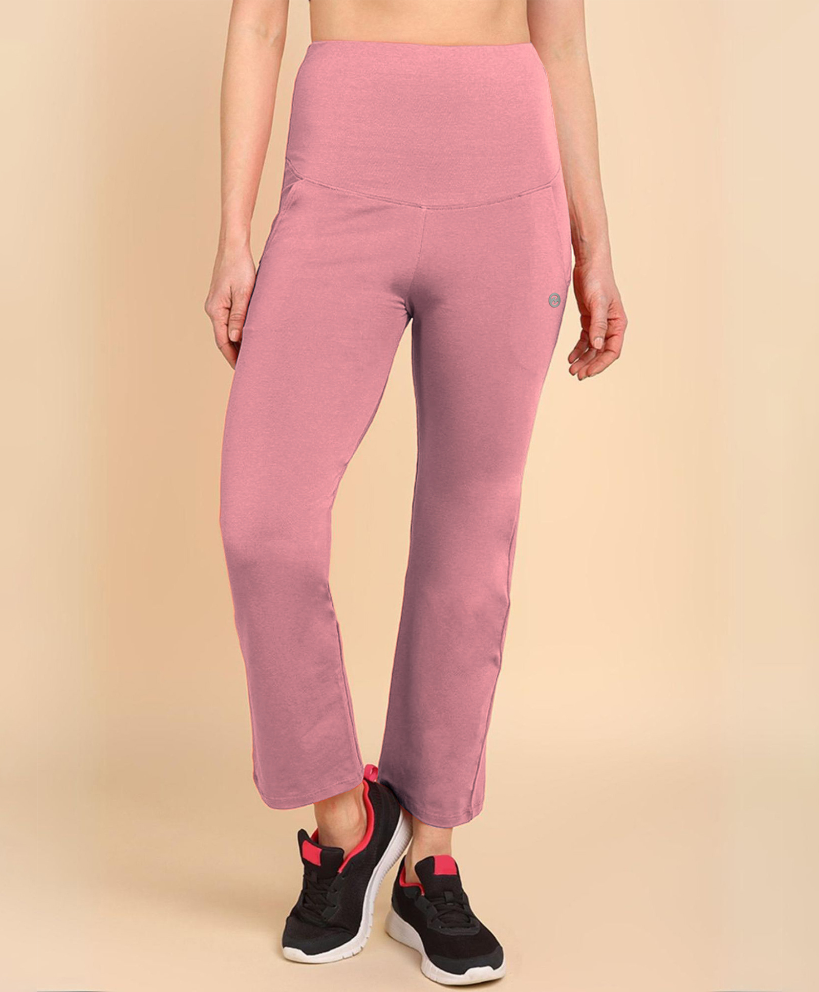 Zelena 95% Cotton 5% Elastane Knit Solid Pre & Post Pregnancy Maternity Pants - Deep Salmon-picture-11