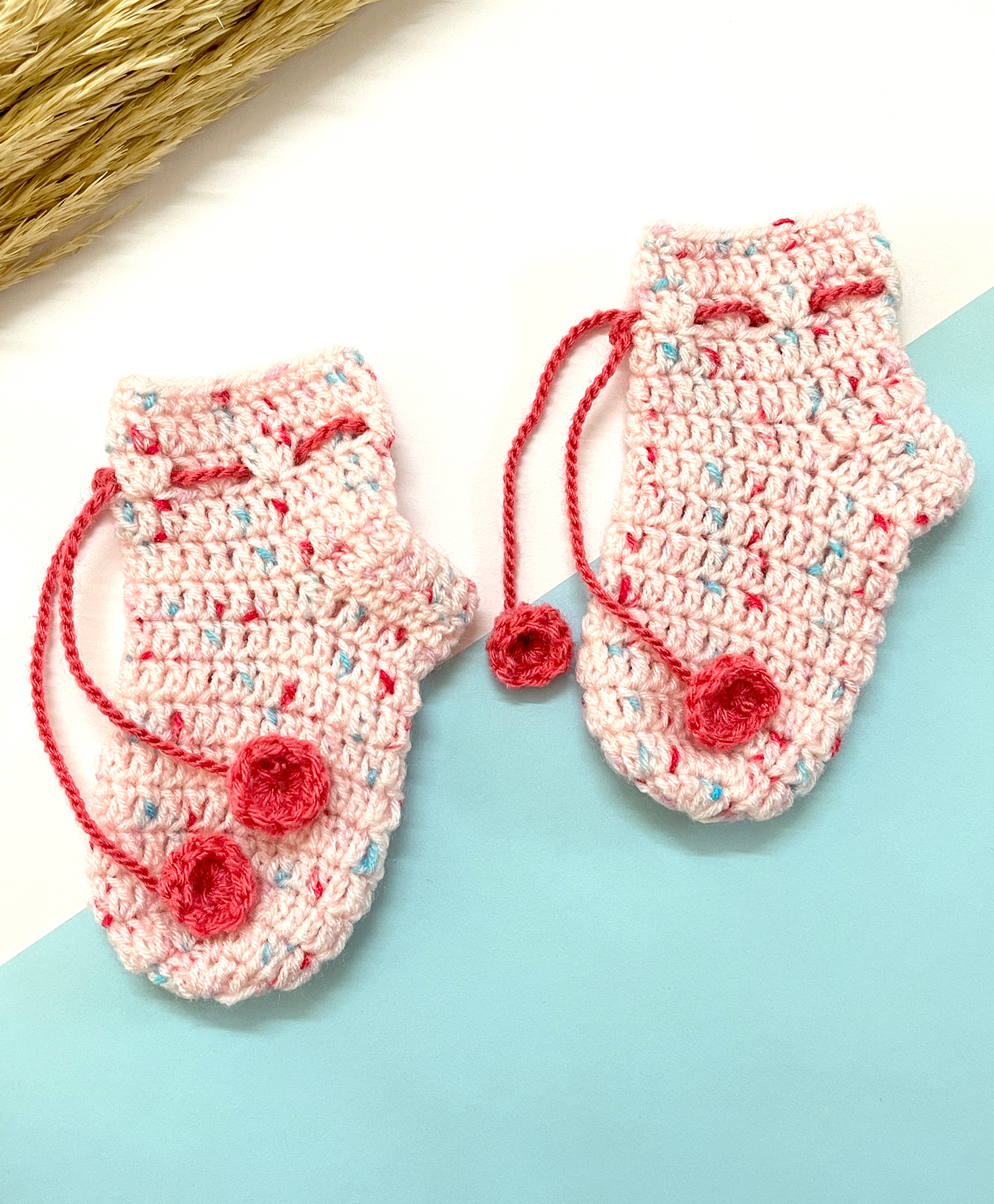 Little Peas Handmade Crochet Designed Socks - Pink-image-37