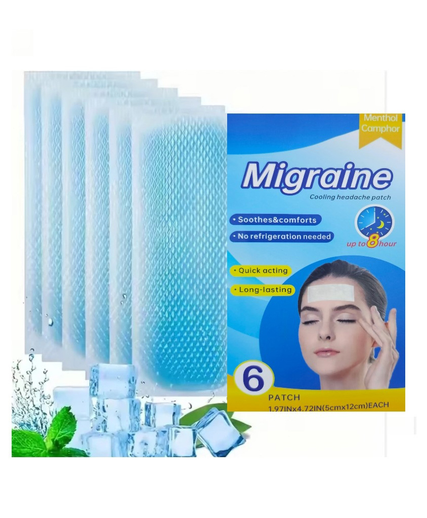 ADKD Migraine Cooling Patch | 6 Pcs Forehead Strips with Menthol & Camphor | Instant Headache Relief for Teens & Adults | Up to 8 Hours Cooling-picture-30