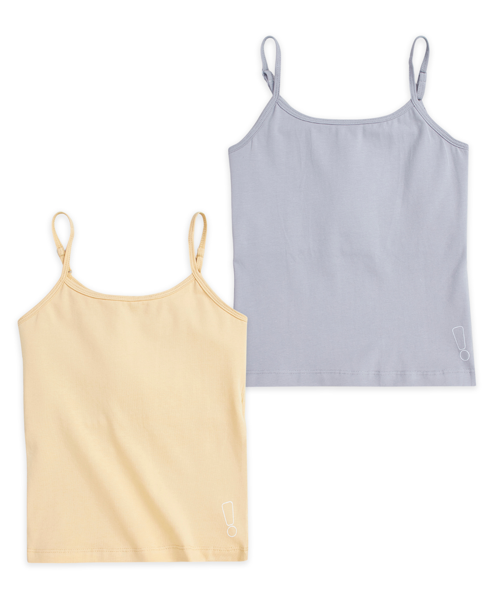 Plan B Cotton Elastane Knit Pack Of 2 Sleeveless Solid Camisoles - Grey & Skin-picture-35