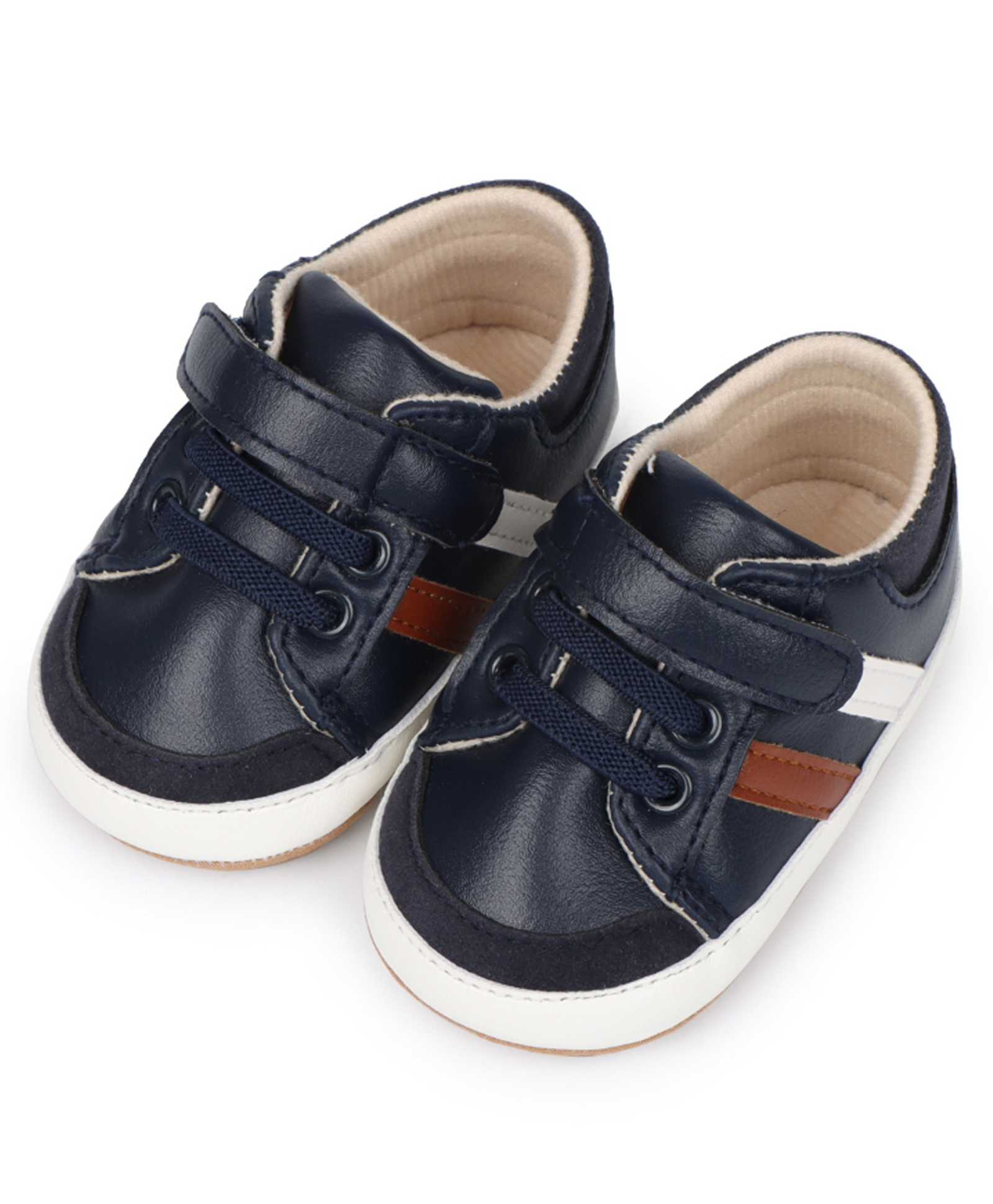 KIDLINGSS Colour Blocked With Velcro Closure Booties - Navy Blue-picture-37