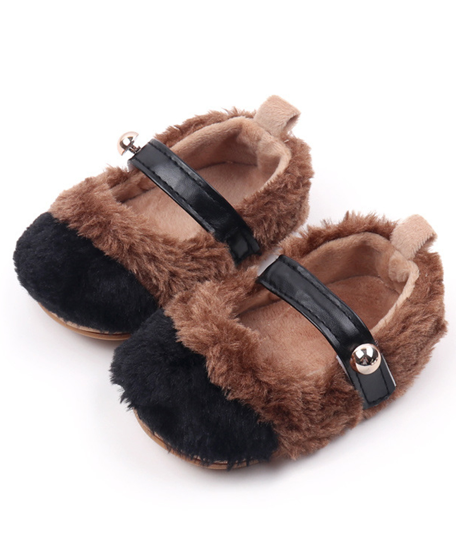 KIDLINGSS Fur Detailed With Buckle Closure Booties - Brown-picture-21