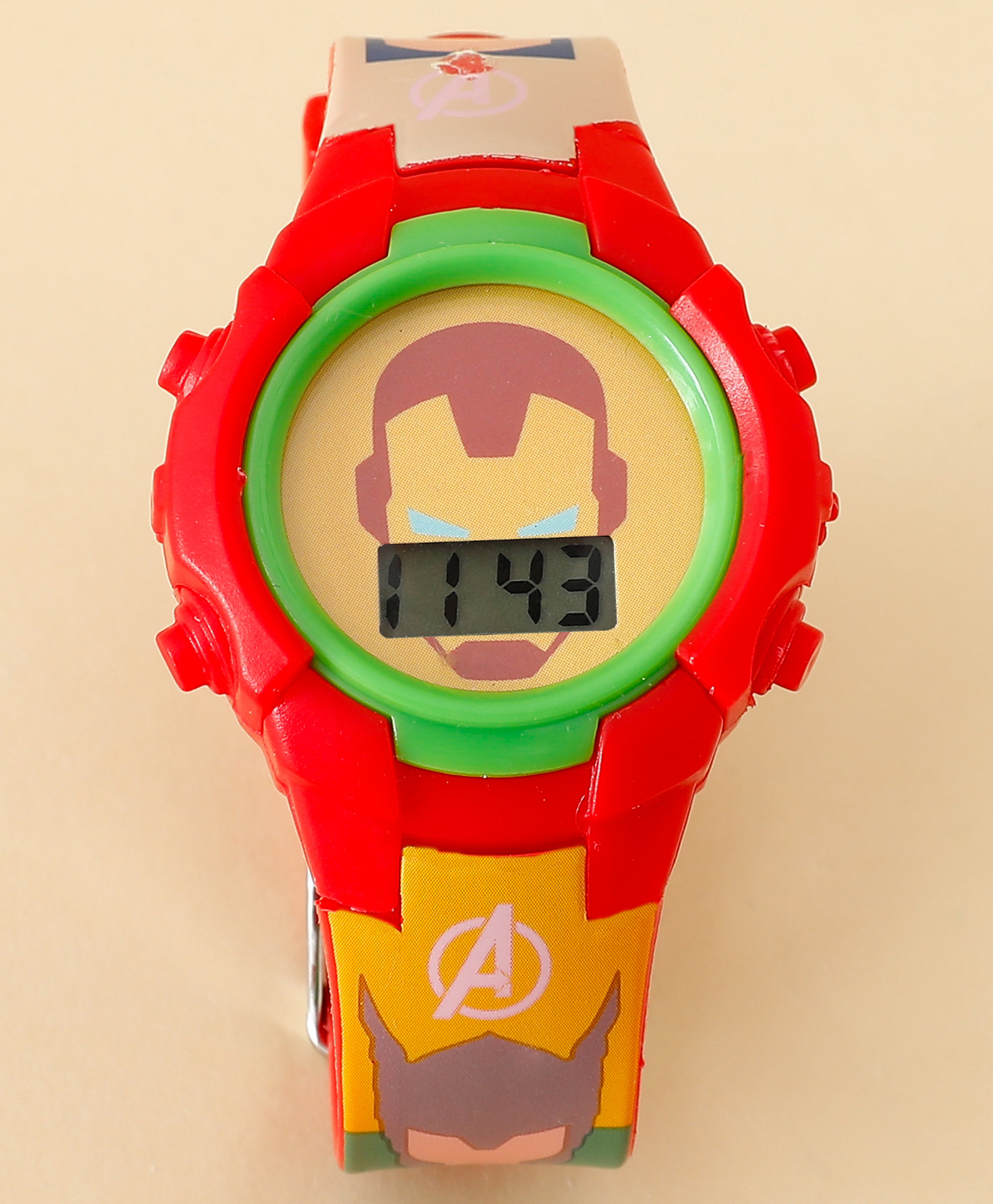 Babyhug Free Size Digital Watch with Avengers Print - Mutlicolour-image-13
