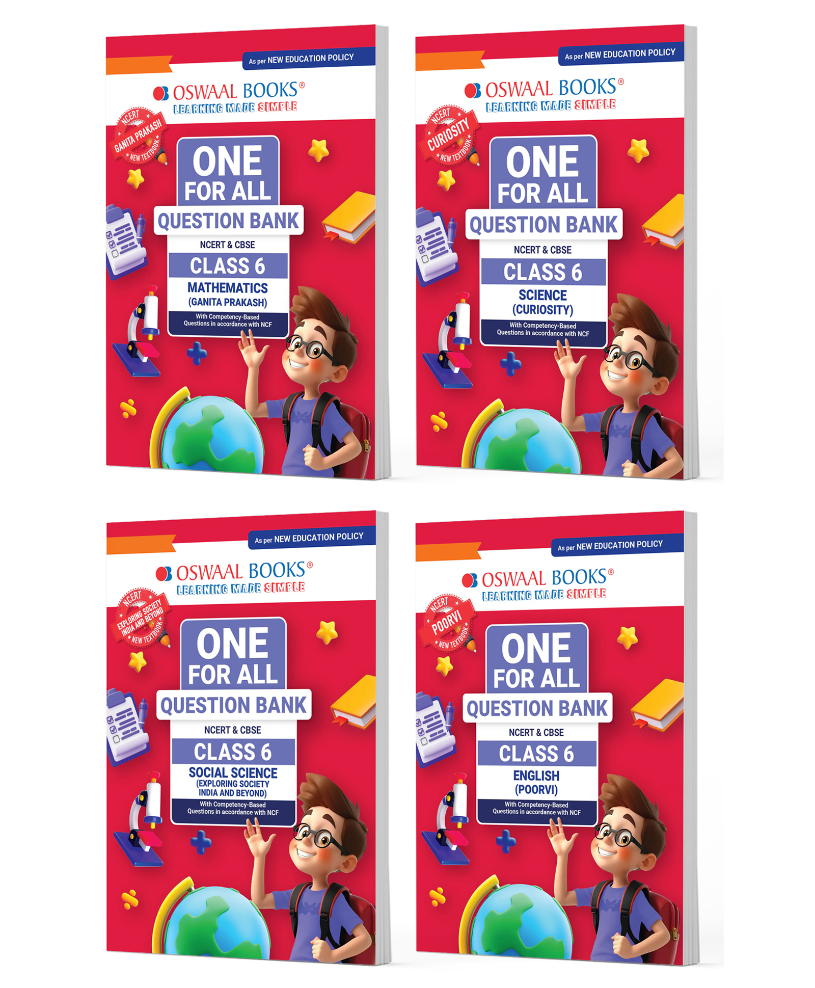 OSWAAL BOOKS One For All Question Banks NCERT & CBSE Class 6 (Set of 4 Books) Maths, Science, Social Science & English For Latest Exam-picture-20