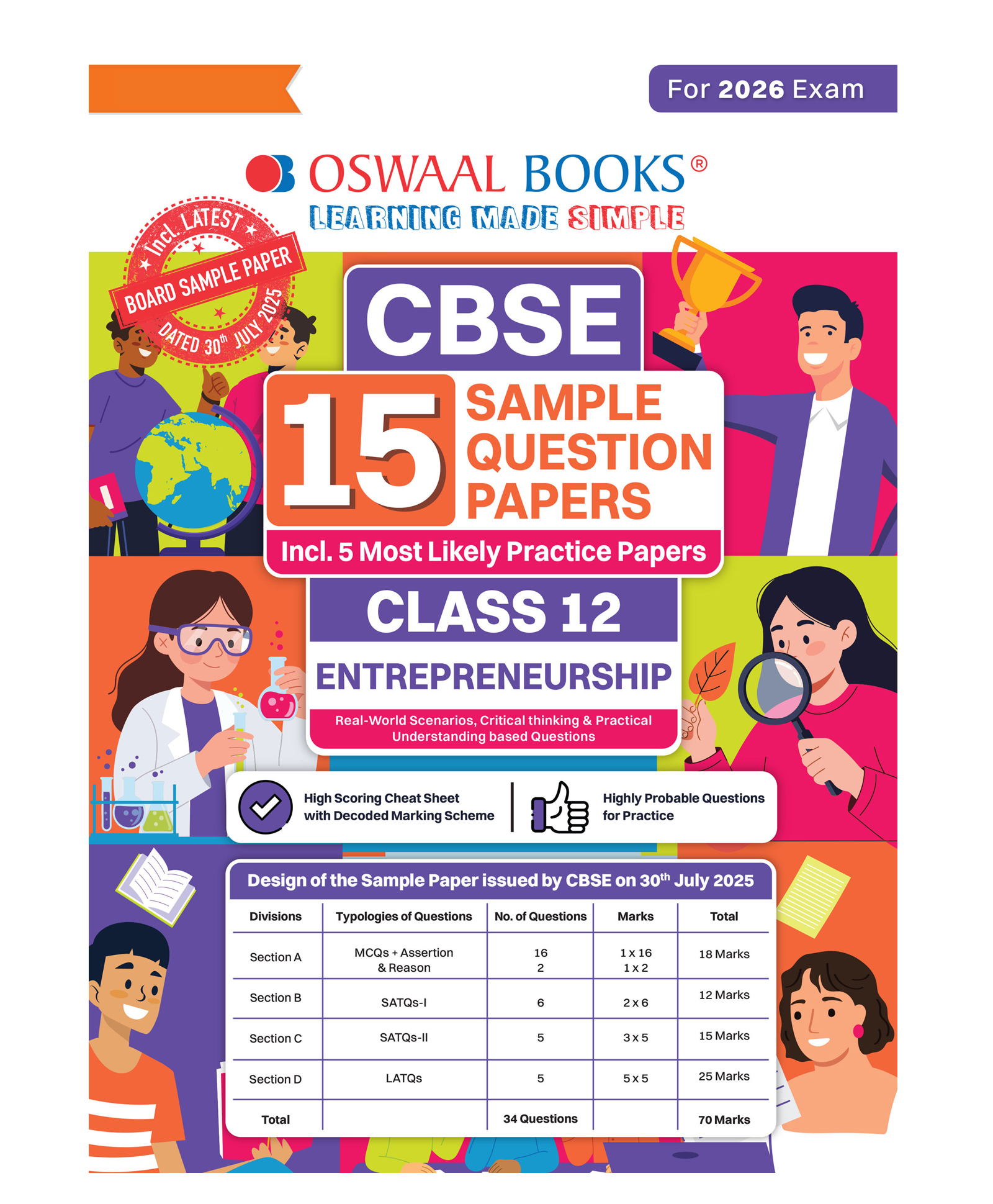 OSWAAL BOOKS CBSE 15 Sample Question Papers Class 12 Entrepreneurship for 2026 Board Exam (As per CBSE SQP issued on 30 July 2025), recommended by 2025 CBSE Toppers - English-image-27