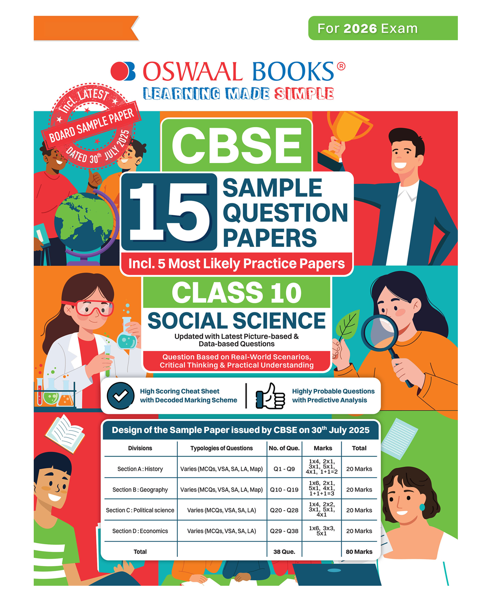 OSWAAL BOOKS CBSE 15 Sample Question Papers Class 10 Social Science for 2026 Board Exam (As per CBSE SQP issued on 30 July 2025), recommended by 2025 CBSE Toppers incl. 5 Most Likely SQPs & all CBQs-image-13