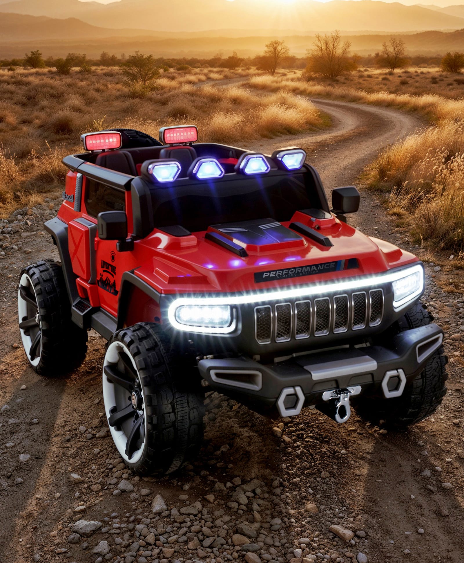 Monster Jumbo 4X4 Battery Operated Ride on Jeep with Music & LED Lights-White| Rechargeable Battery| Suspension Wheels| Openable Doors| Remote Control| Easy to Assemble| Forward & Reverse| Music AUX-image-25