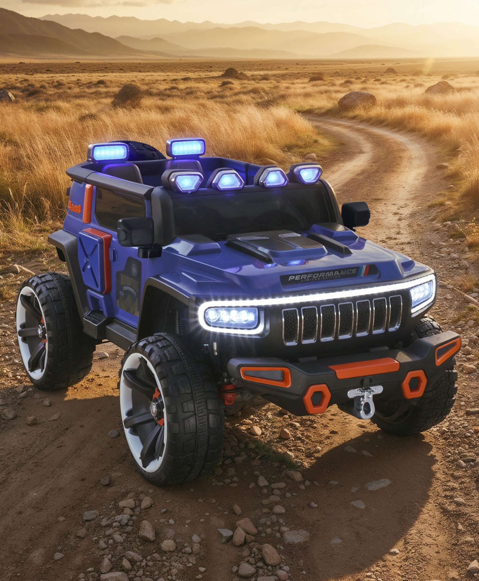 Monster Jumbo 4X4 Battery Operated Ride on Jeep with Music & LED Lights-White| Rechargeable Battery| Suspension Wheels| Openable Doors| Remote Control| Easy to Assemble| Forward & Reverse| Music AUX-image-24