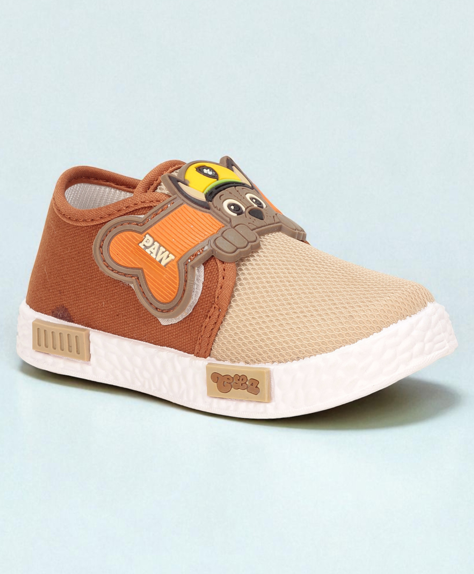 Lil Lollipop Dog Applique Detailed Colour Blocked Velcro Closure Shoes - Brown-picture-23