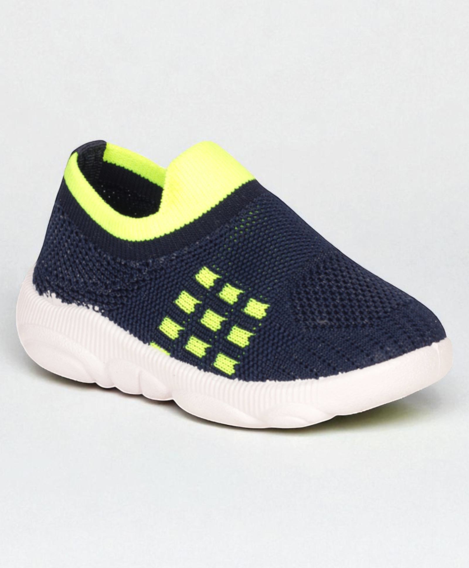 Lil Lollipop Mesh Detailed & Colour Blocked Musical Shoes - Navy Blue-picture-14