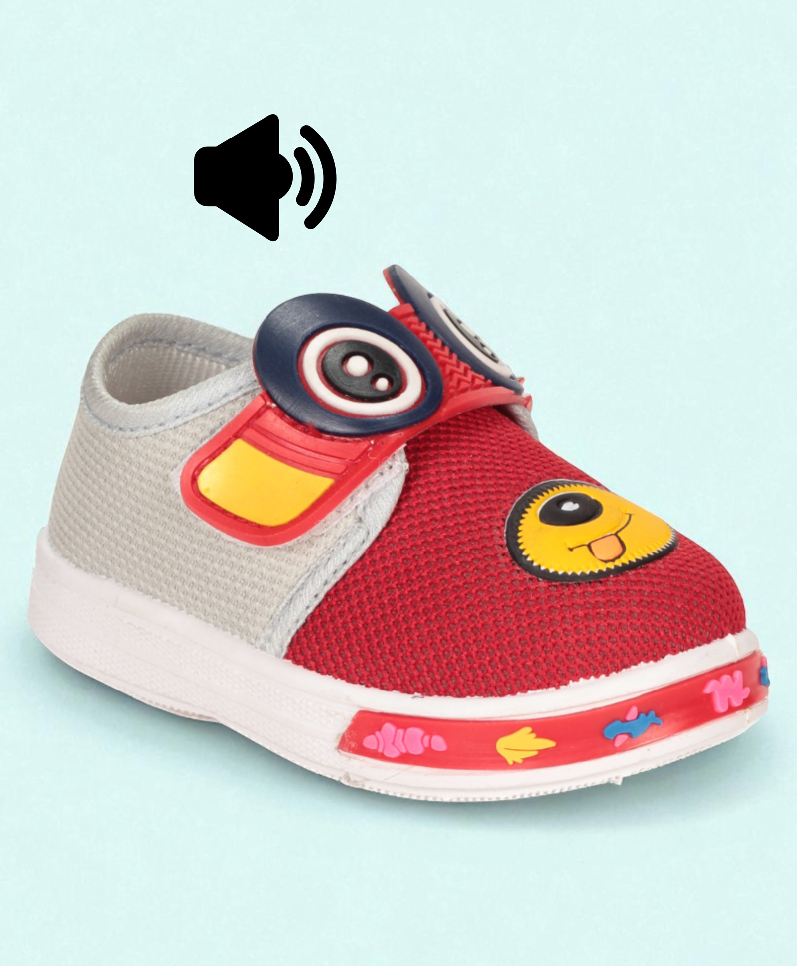 Lil Lollipop Animal Face Applique Detailed Musical Shoes - Red-image-31
