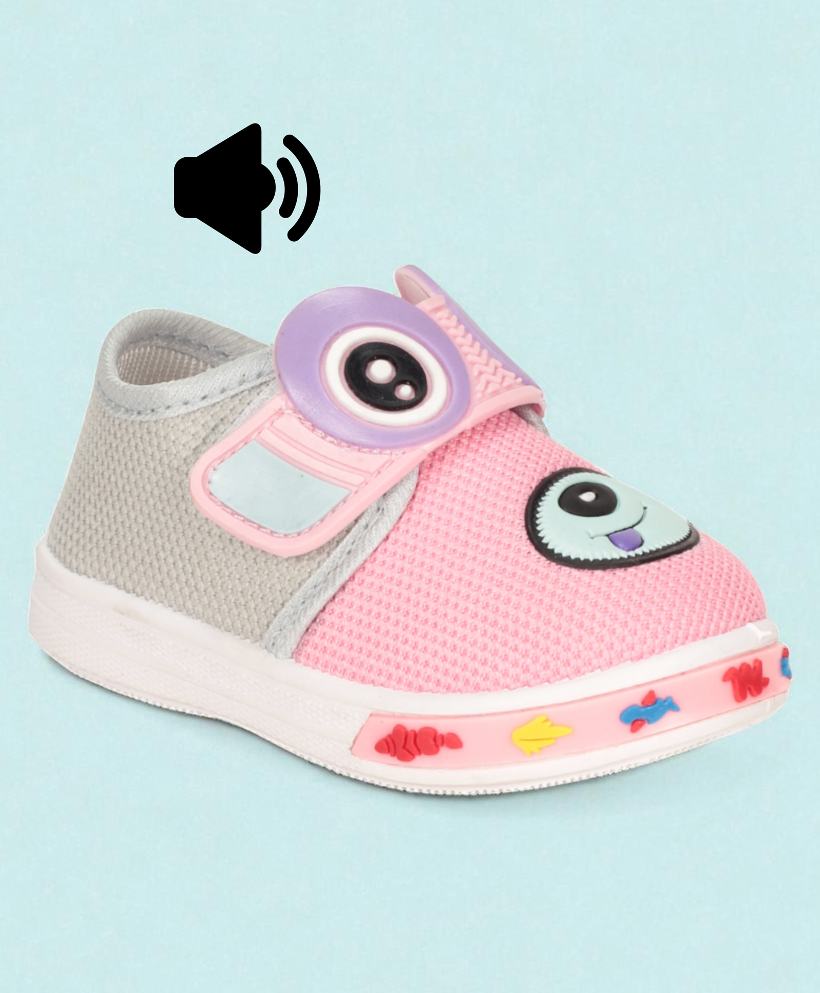 Lil Lollipop Animal Face Applique Detailed Musical Shoes - Pink-picture-11