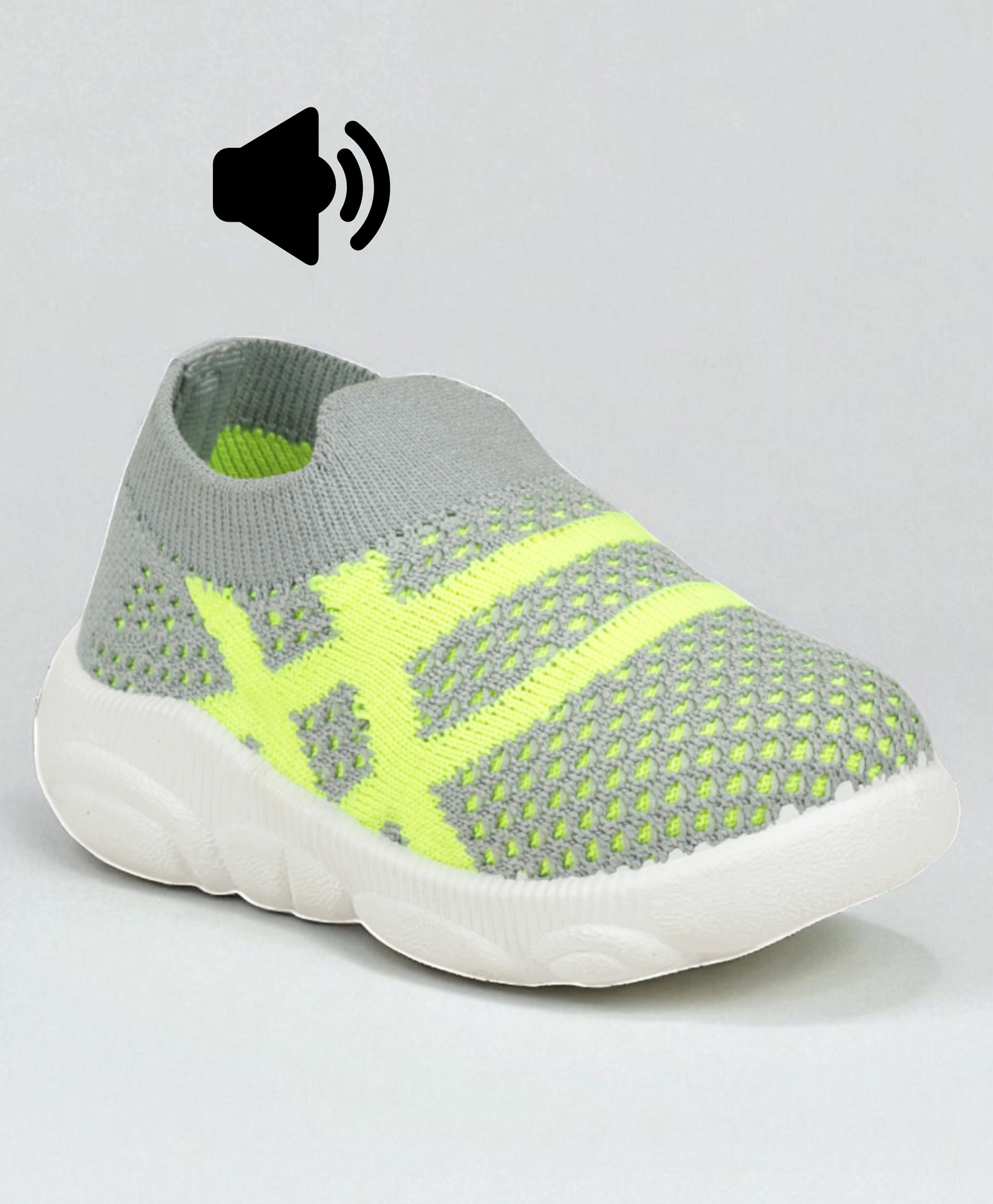 Lil Lollipop Mesh Detailed Slip On Musical Shoes - Grey-picture-38