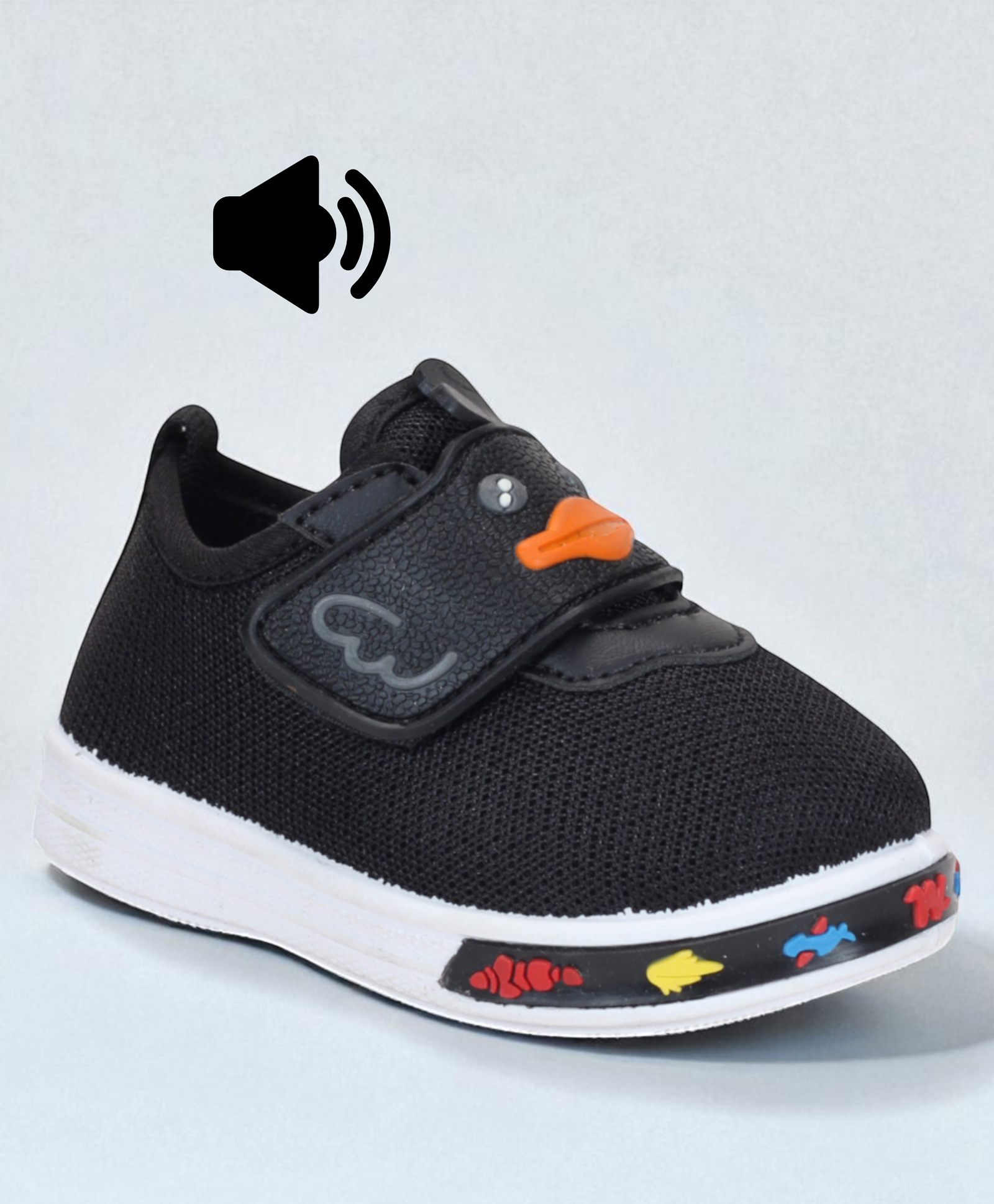 Lil Lollipop Mesh Detailed Velcro Closure Musical Shoes - Black-picture-28