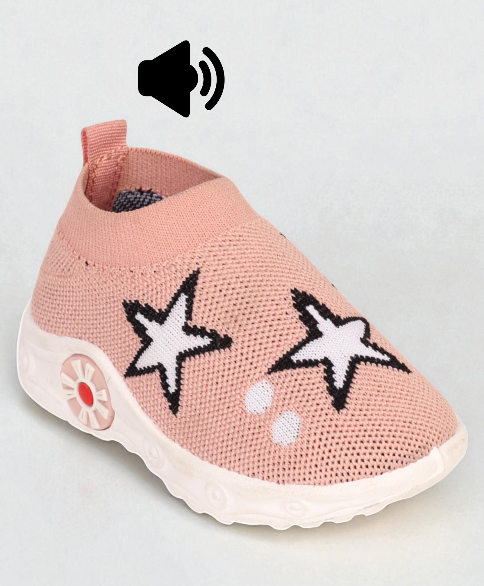Lil Lollipop Stars Designed Slip On Musical Shoes - Peach-picture-26