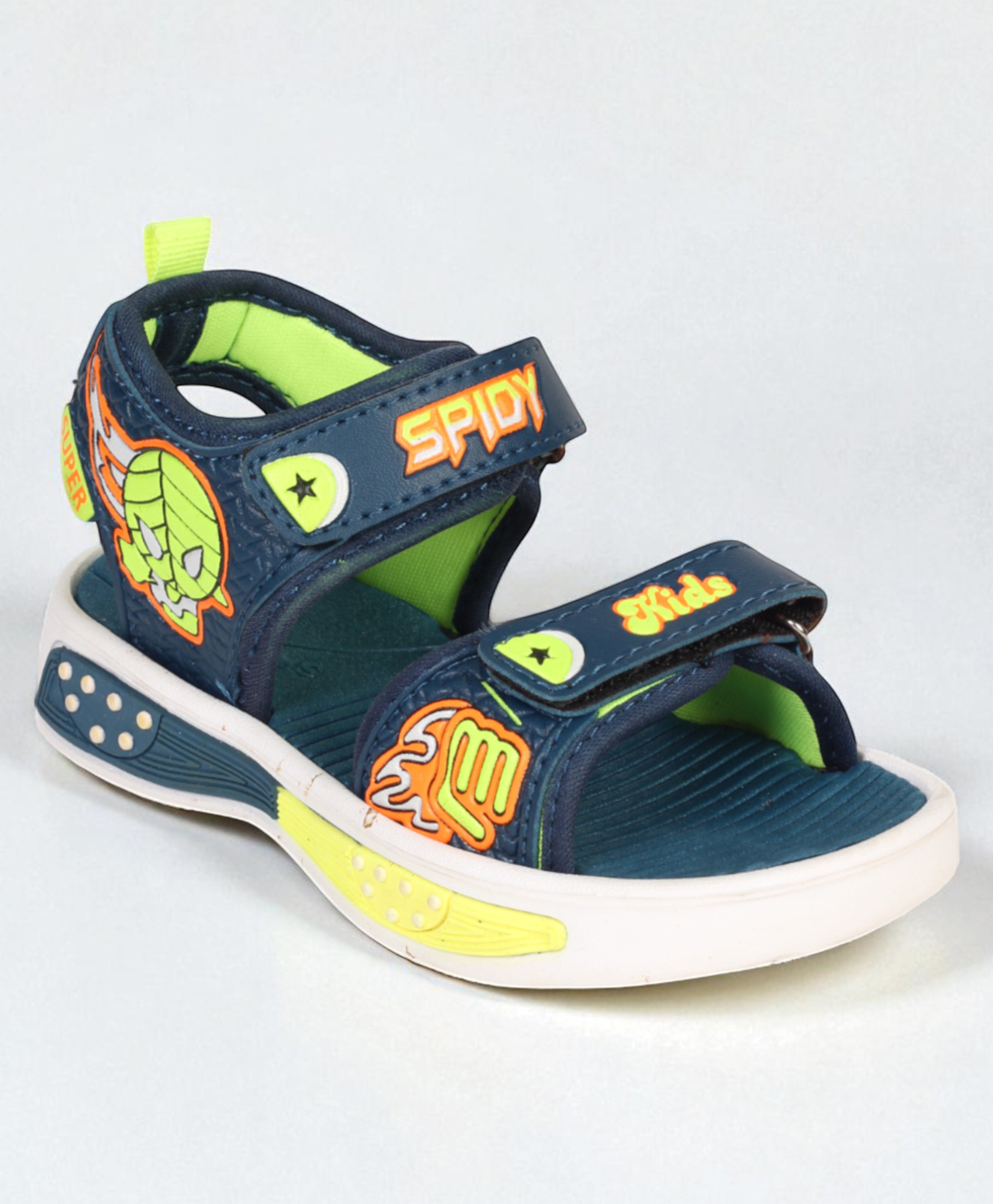 Lil Lollipop Cartoon Designed Velcro Closure Sandals - Blue-picture-13