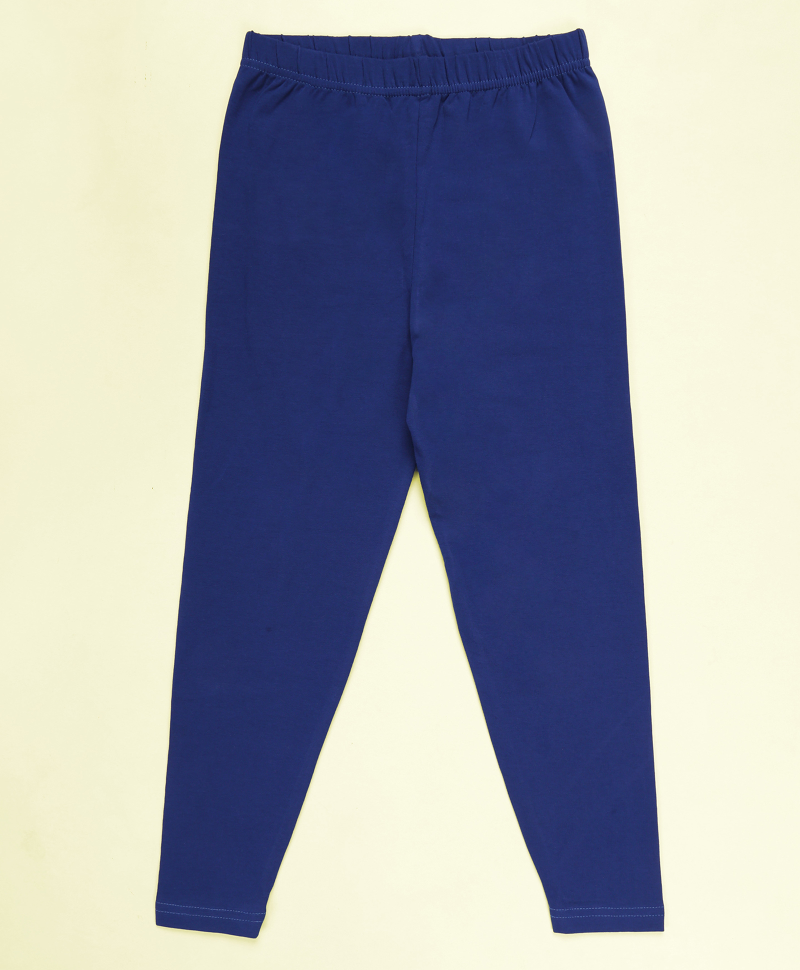 Kiddopanti Cotton Spandex Knit Solid Leggings - Royal Blue-picture-28