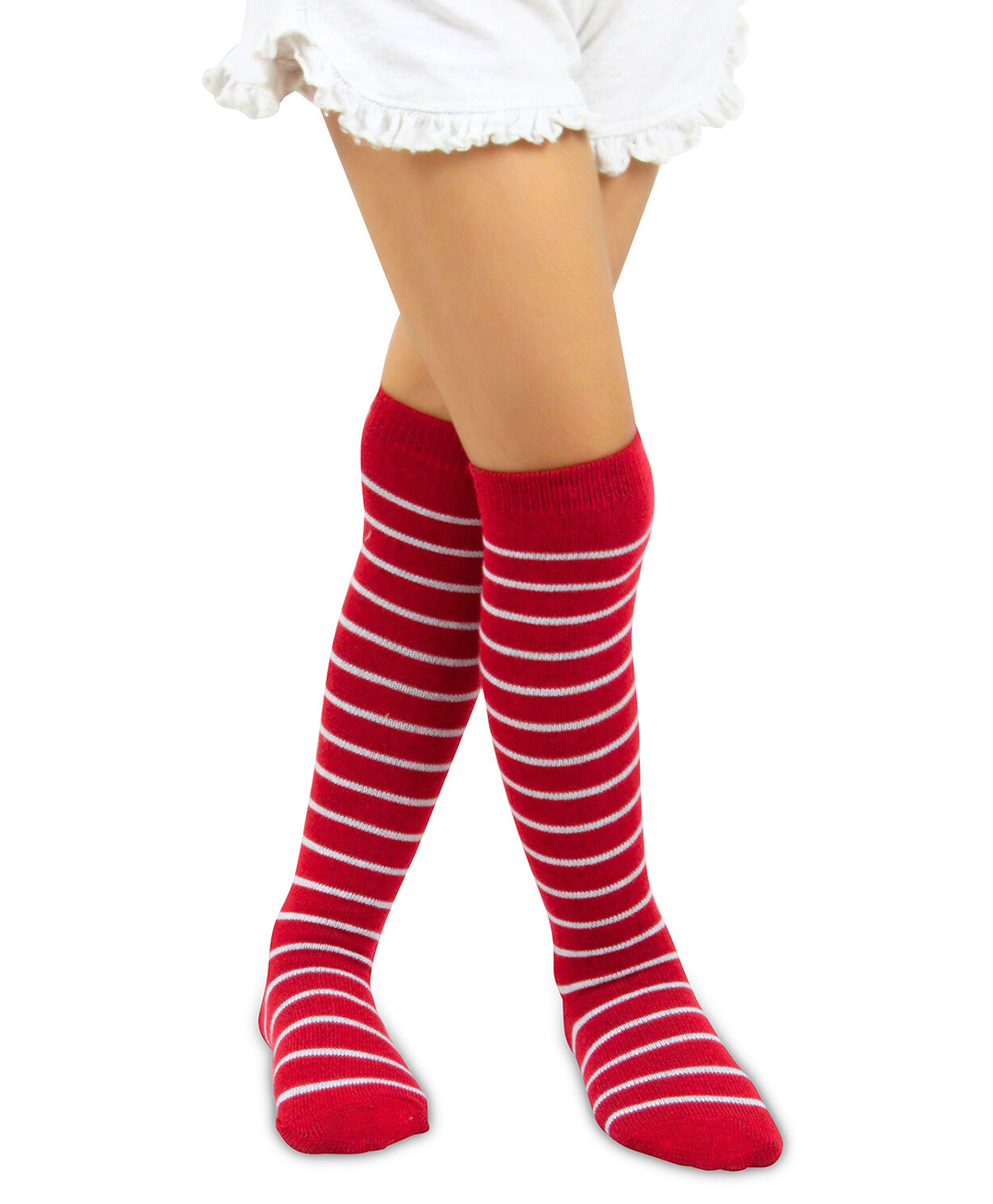 Neska Moda Cotton Elastane Striped Socks - Red-picture-19