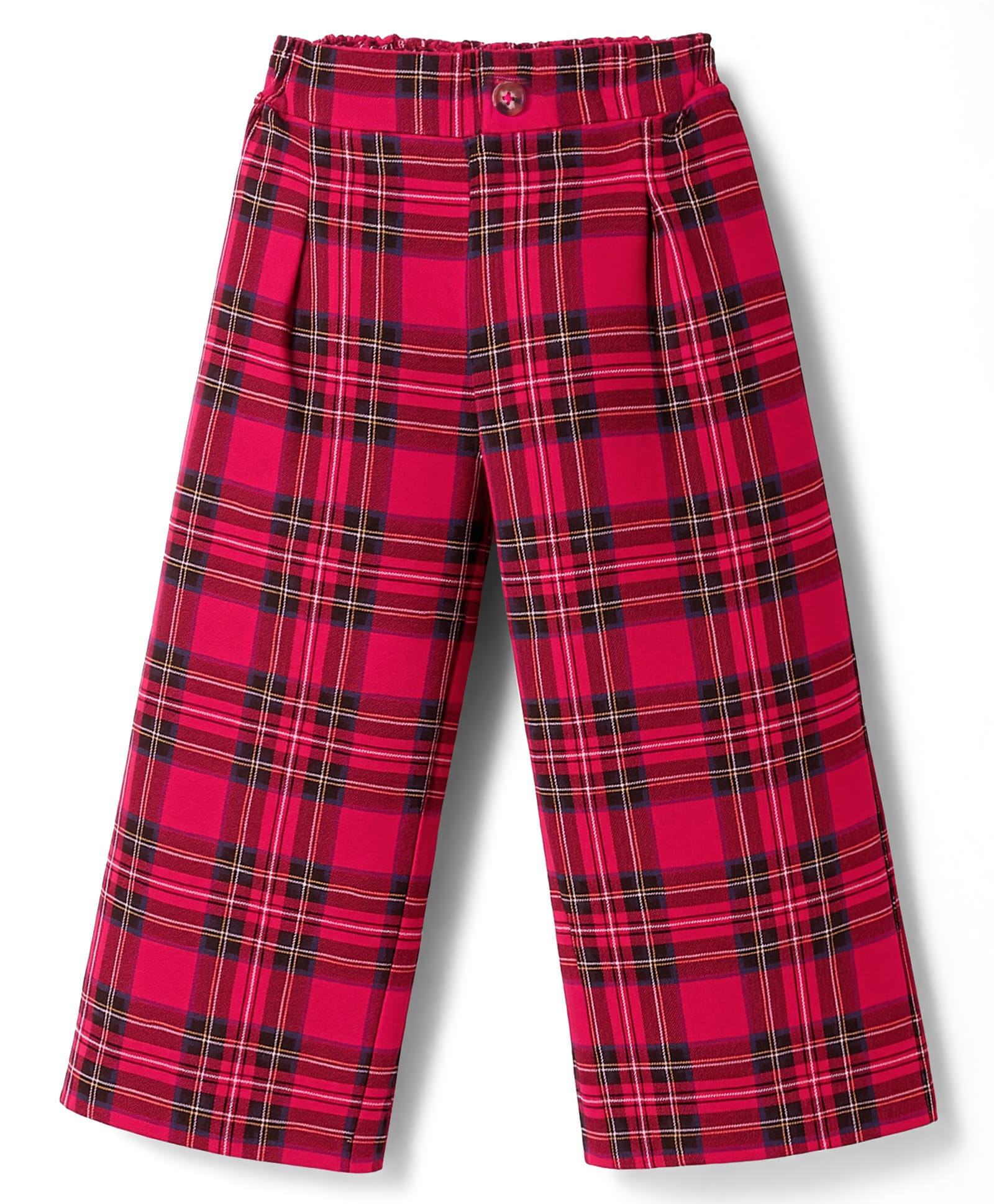 CrayonFlakes Cotton Knit Checked Pant - Red-picture-17
