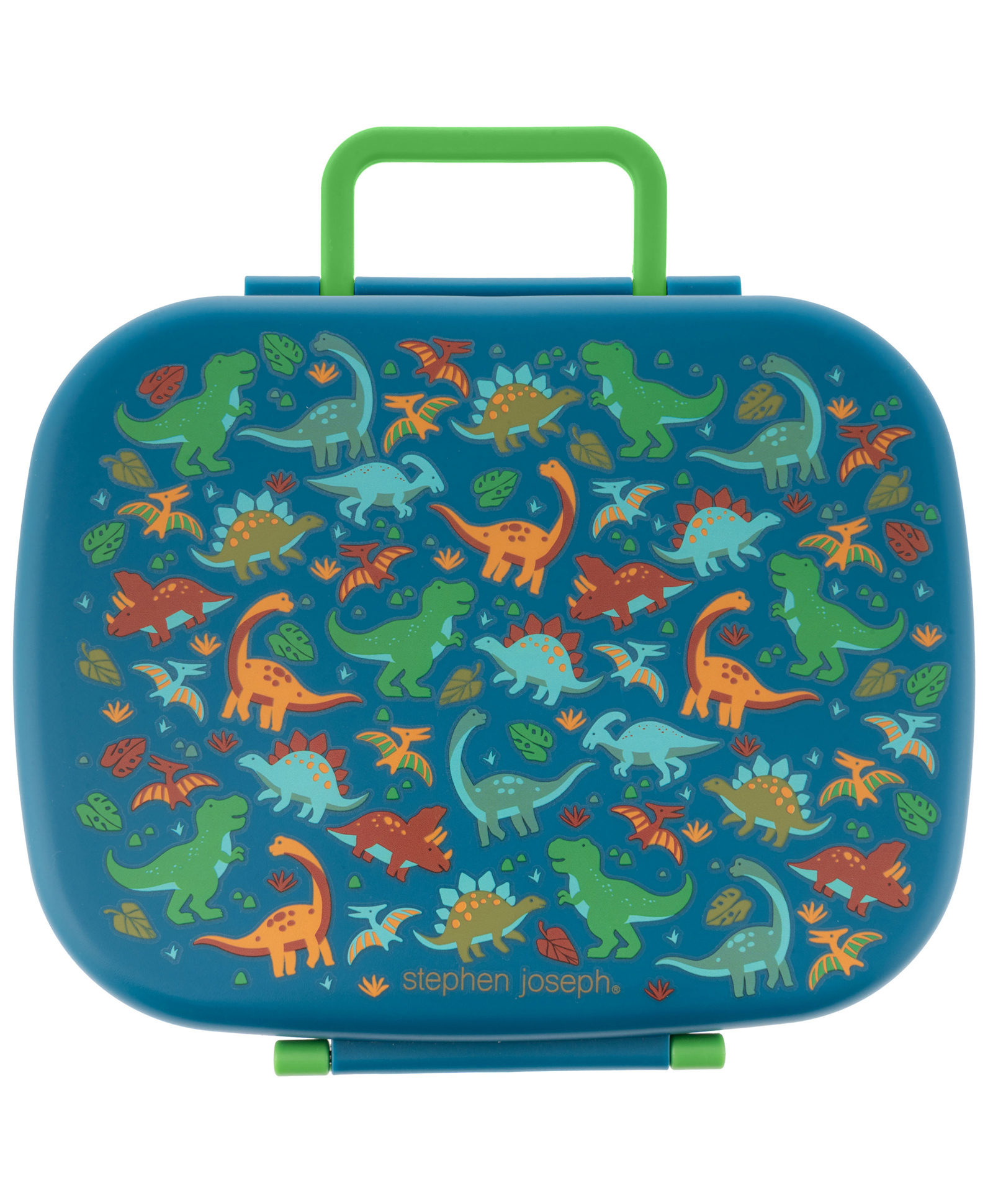 Stephen Joseph Bento Box with Removable Tray Dino Print - Blue Green-image-21