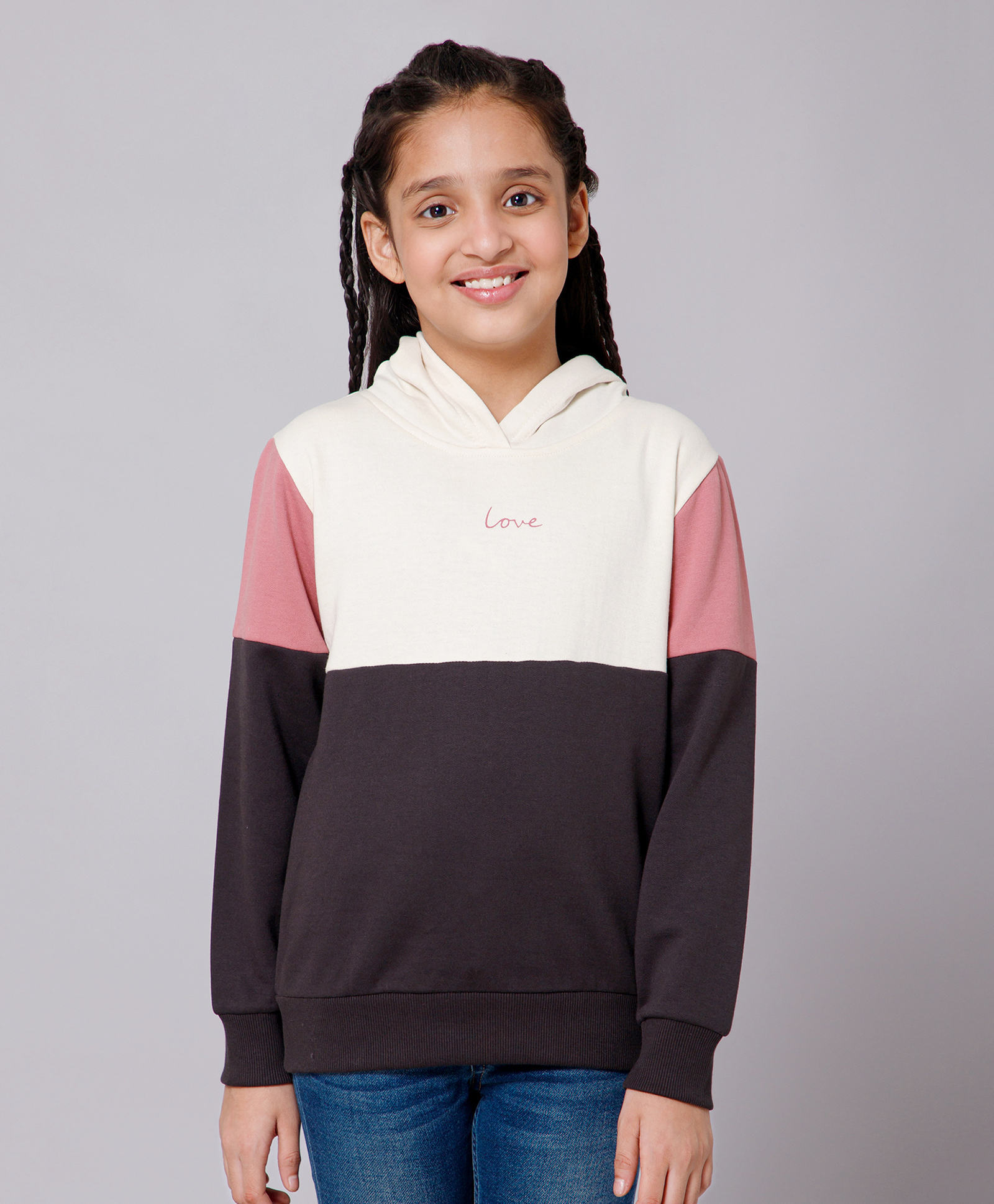 ALAN JONES Cotton Blend Knit Full Sleeves Cut & Sew Light Winter Hooded Sweatshirt - Dark Grey-picture-12