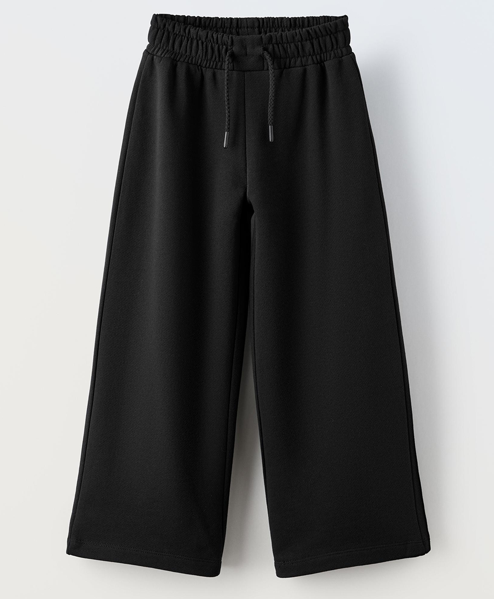 ALAN JONES Cotton Blend Knit Solid Flared Pants - Black-picture-39