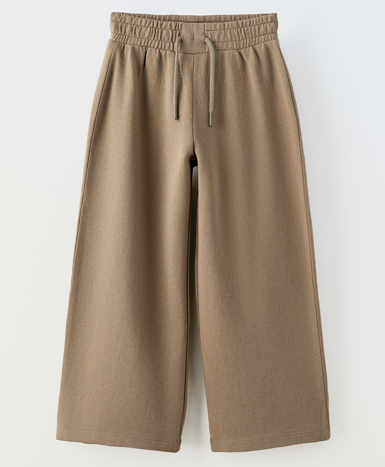 ALAN JONES Cotton Blend Knit Solid Flared Pants - Beige-picture-26