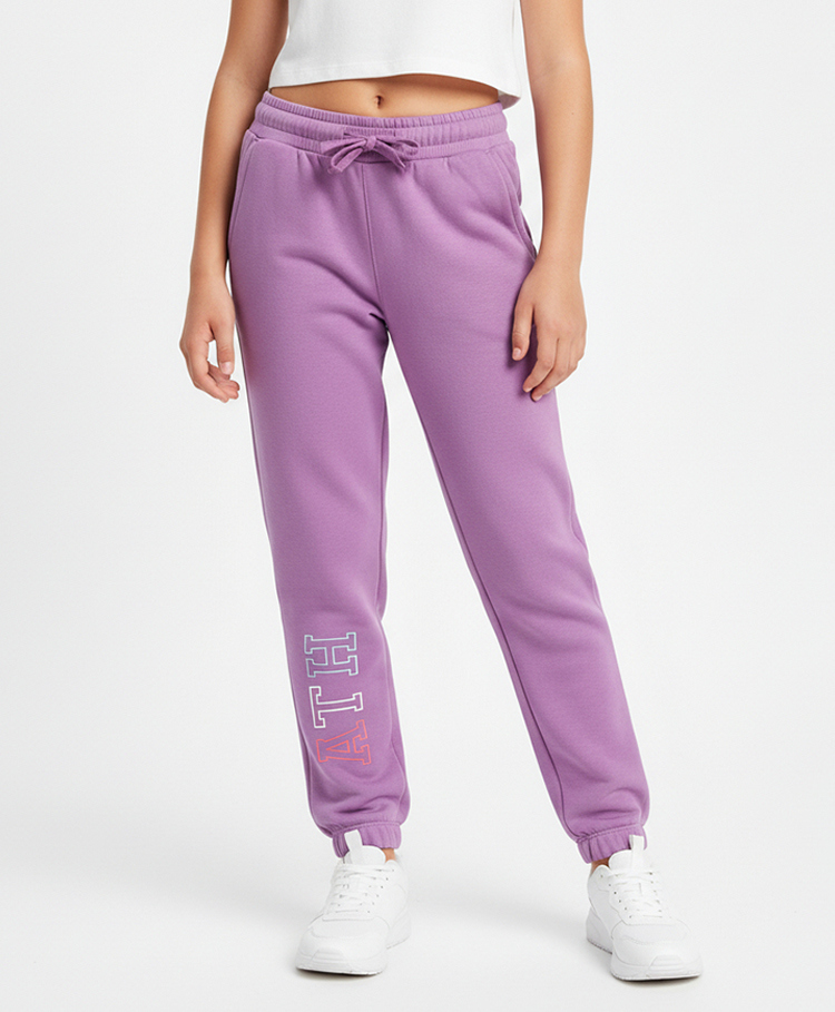 ALAN JONES Premium Cotton Knit Text Printed Sweatpant - Purple-picture-26