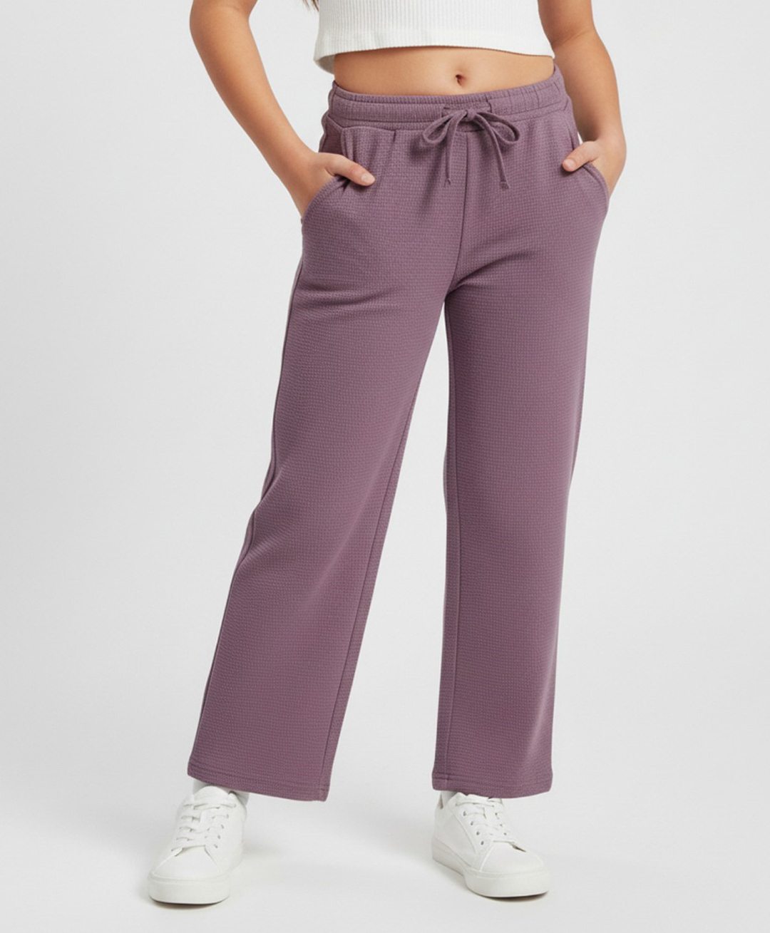 ALAN JONES Cotton Blend Knit Solid Stretchable Pant - Dusty Pink-picture-28