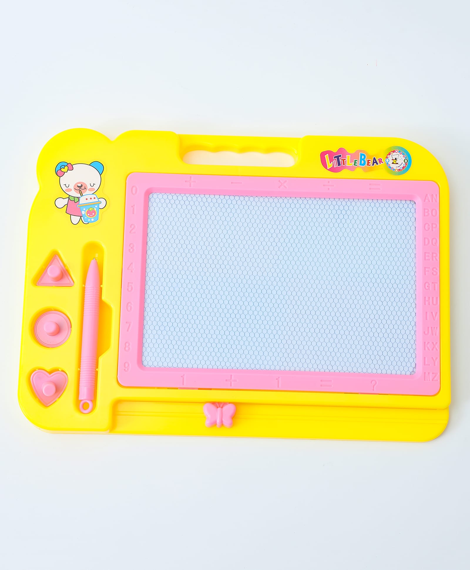 Writing Doodle Board for Kids with Stylus Pen Yellow| Reusable Drawing & Writing Pad for Learning & Creativity| Easy Carry Handle