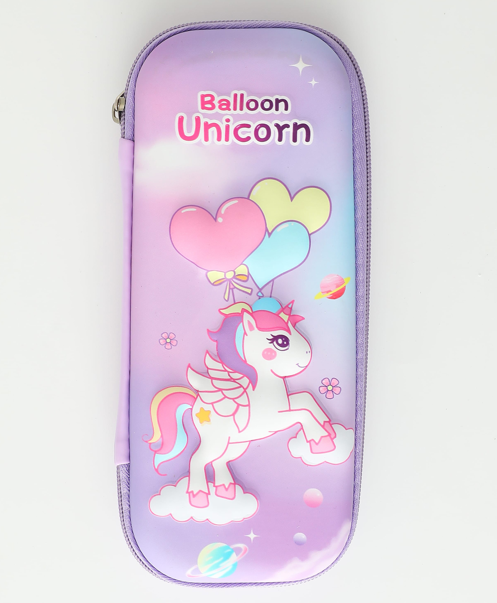 EVA Unicorn Theme Pencil Case with Large Capacity with Durable Zipper - Pastel Purple-image-19