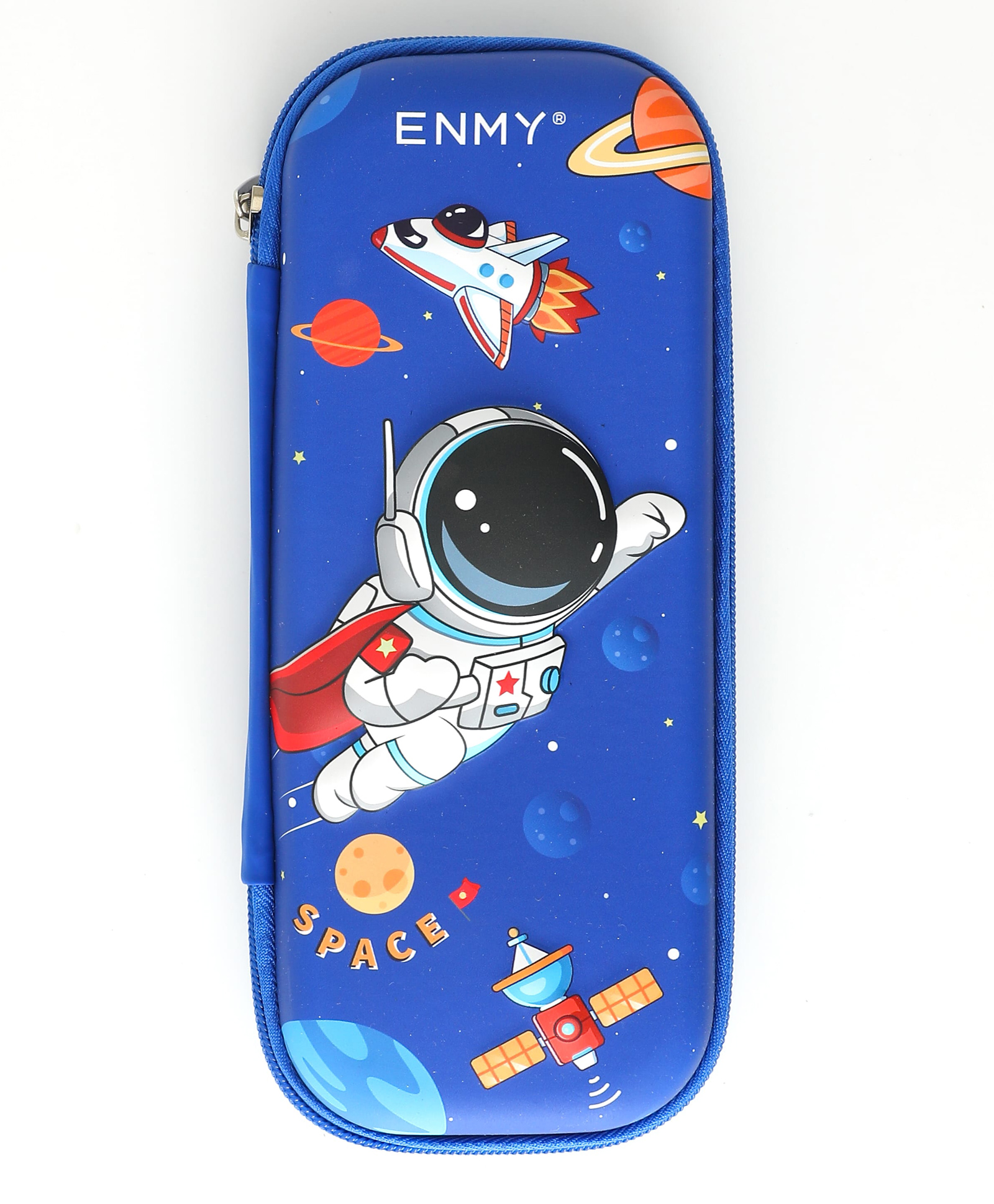 Space Theme EVA Hardtop Pencil Case for Kids - Blue| Large Capacity Stationery Organizer with Zipper | Durable School Pencil Pouch for Boys & Girls-image-25