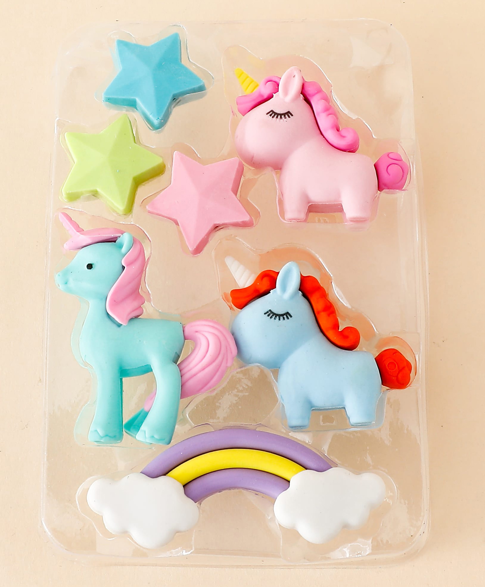 Magical Wings Unicorn Eraser Set with Stars & Rainbow for Kids 7 Pieces| Smudge Free| Safe, Colorful & Fun Stationery| Ideal for School Use & Gifting for Boys & Girls-image-43