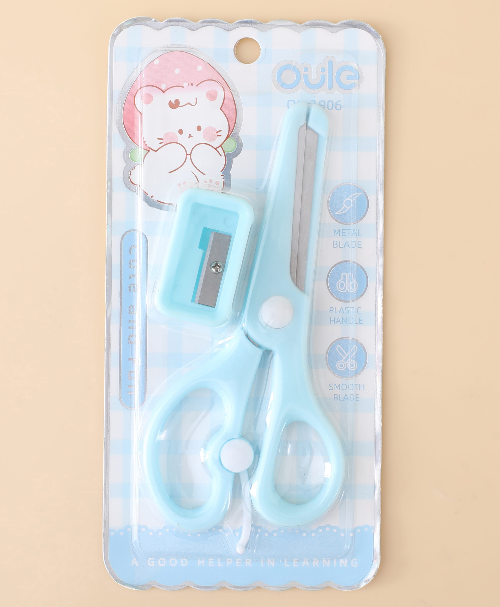 Kitty Cat Kids Scissors and Sharpener Set - Light Blue-image-41