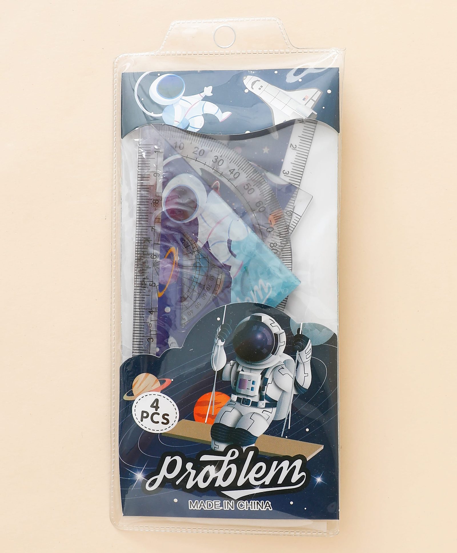 Astronaut Space Ruler Set|Includes Ruler, Protractor, 2Set Squares| Perfect for School & Gifting-image-34