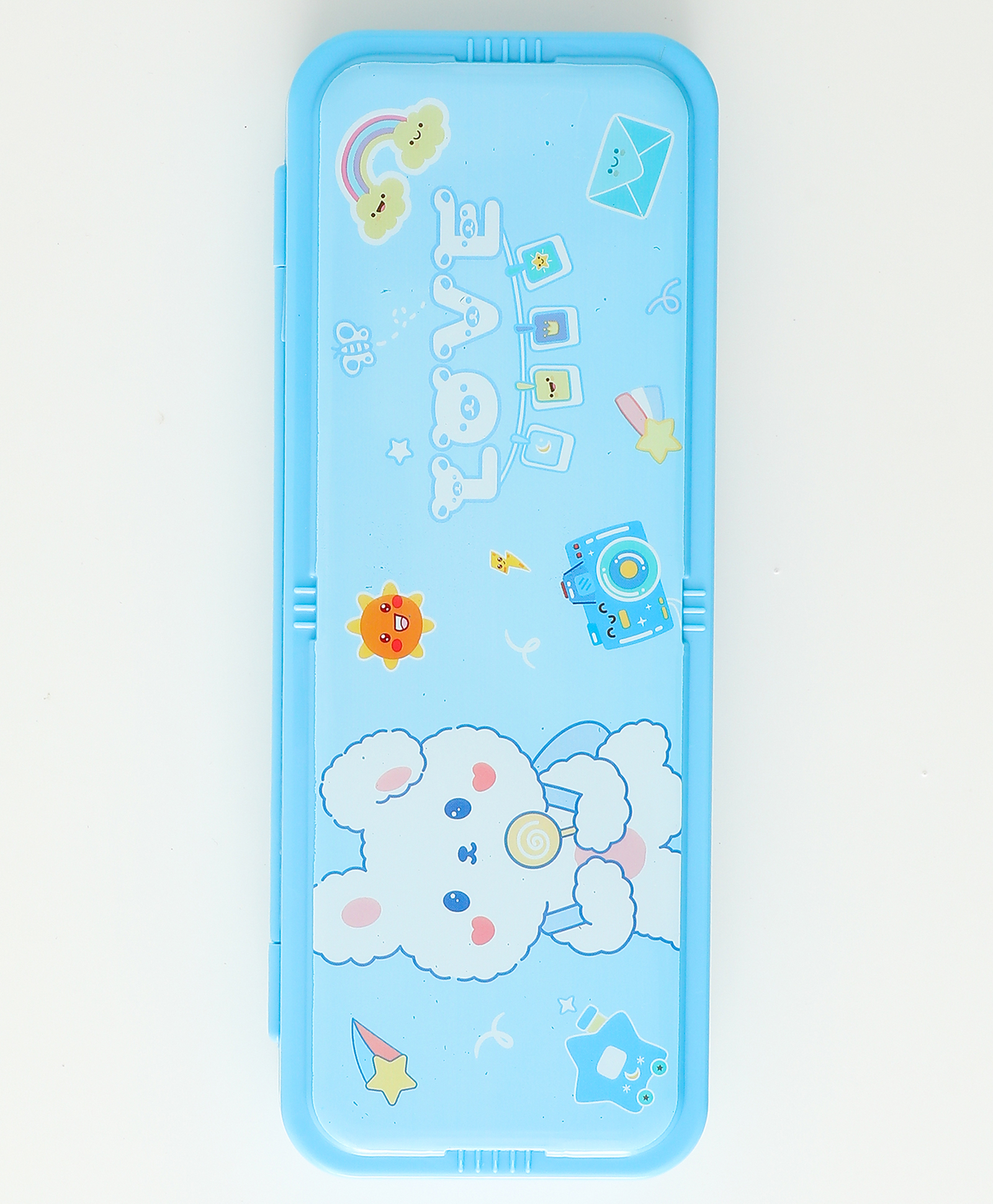 Cute bunny Pencil Box with Lock - Blue| 2 Compartments| 6 Button Combination Lock| Perfect for School Use & Gifting for Boys & Girls-image-17