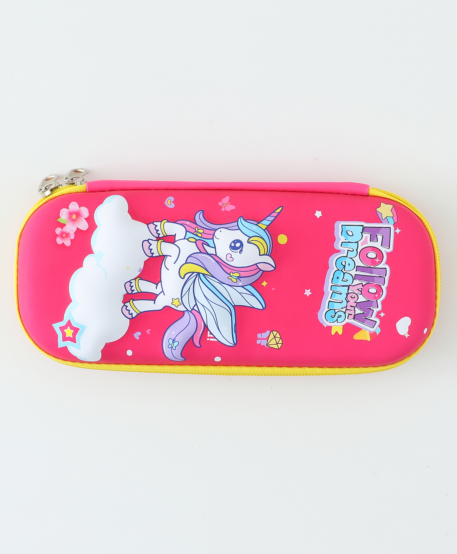 Unicorn Hard-Shell Pencil Case with Zipper Pink| Spacious & Durable Stationery Organizer for Kids & Students| School Pencil Case for Boys & Girls-image-48
