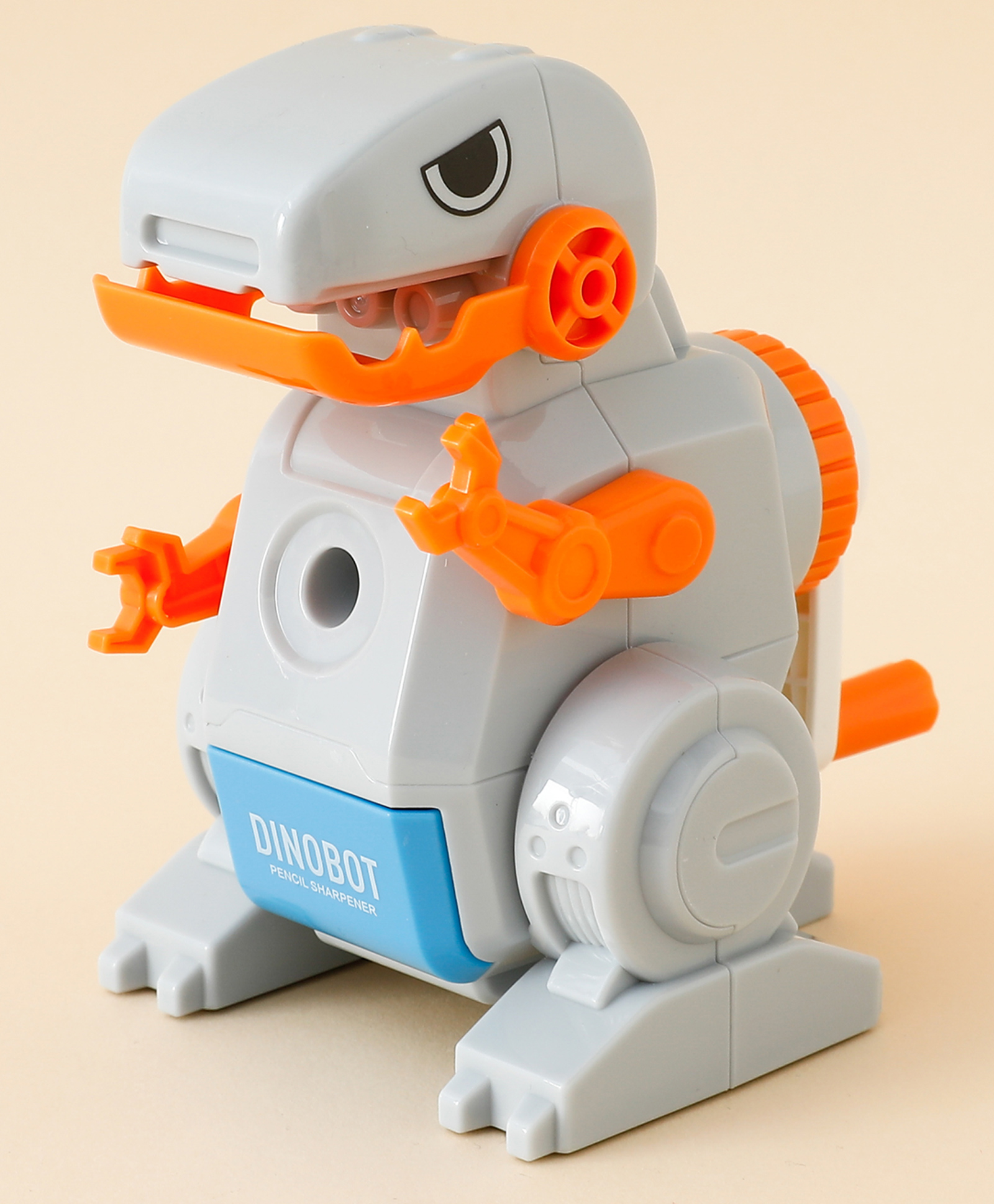 Dino Bot Table Top Pencil Sharpener - Grey| Easy to Clean| Detachable| Perfect for School & Gifting for Boys & Girls-image-33