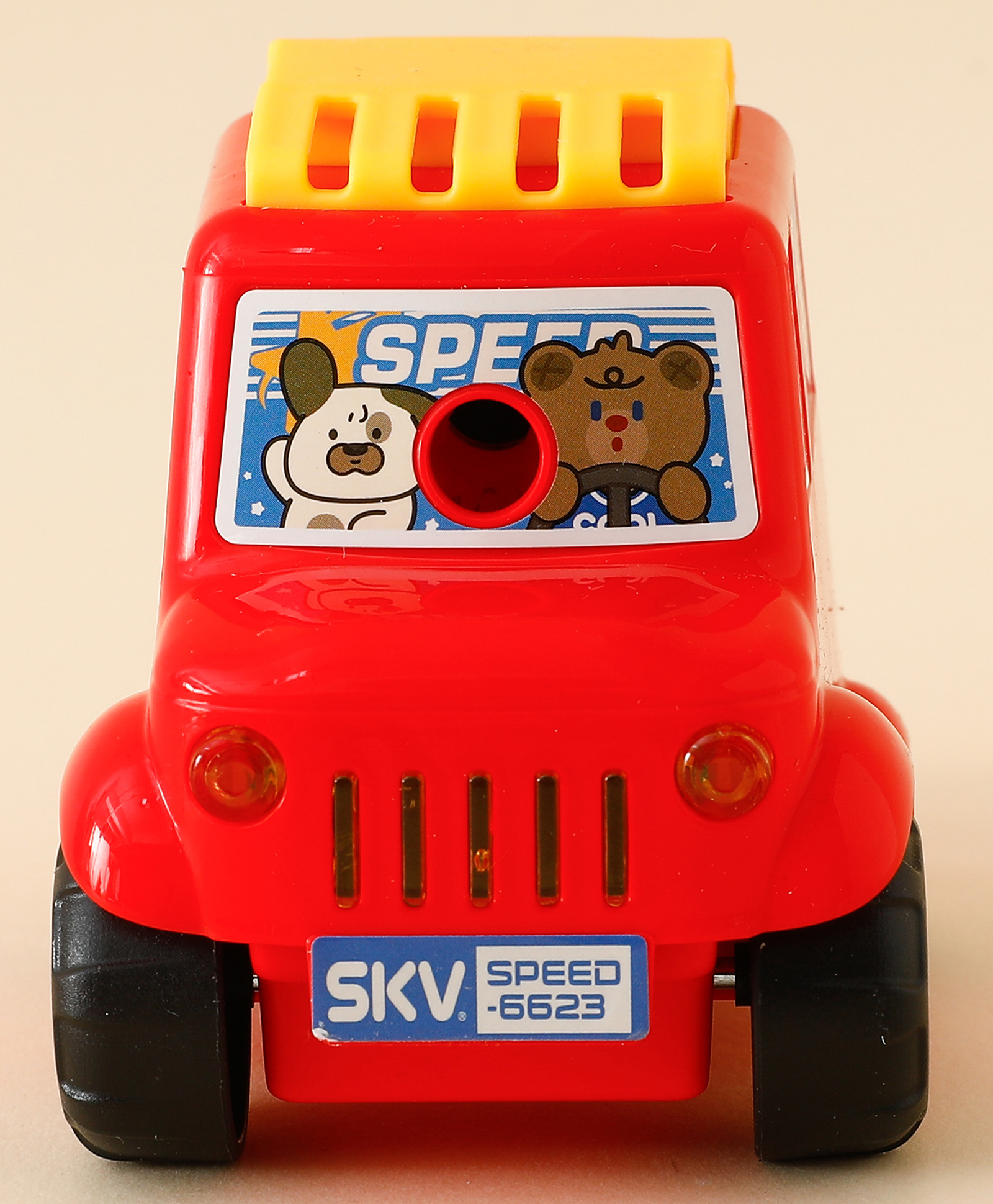 Car Shape Table Top Pencil Sharpener - Red| Easy to Clean| Detachable| Perfect for School & Gifting for Boys & Girls-image-43