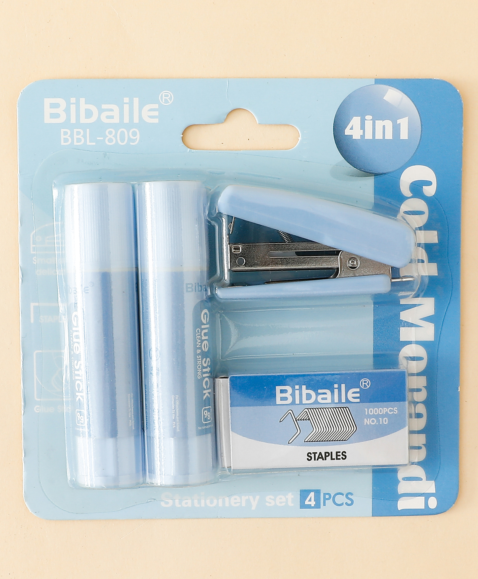 4-in-1 Stationery Set with Glue Sticks & Stapler - Blue| Office & School Use Essentials Kit| 2 Glue Sticks(9g), 1 Stapler and 1 Stapler Refill Box-image-32