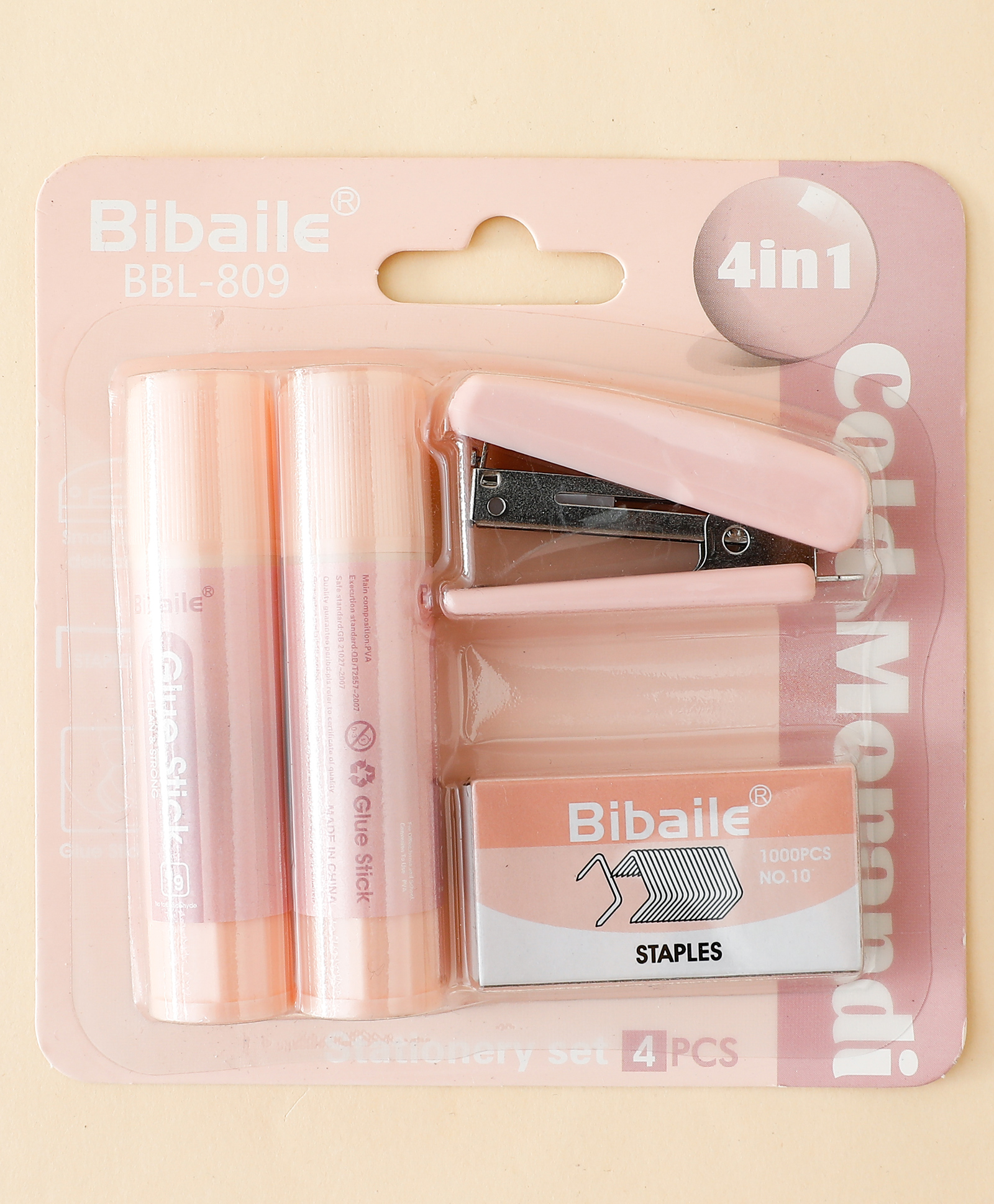 4-in-1 Stationery Set with Glue Sticks & Stapler - Pink| Office & School Use Essentials Kit| 2 Glue Sticks(9g), 1 Stapler and 1 Stapler Refill Box-image-40