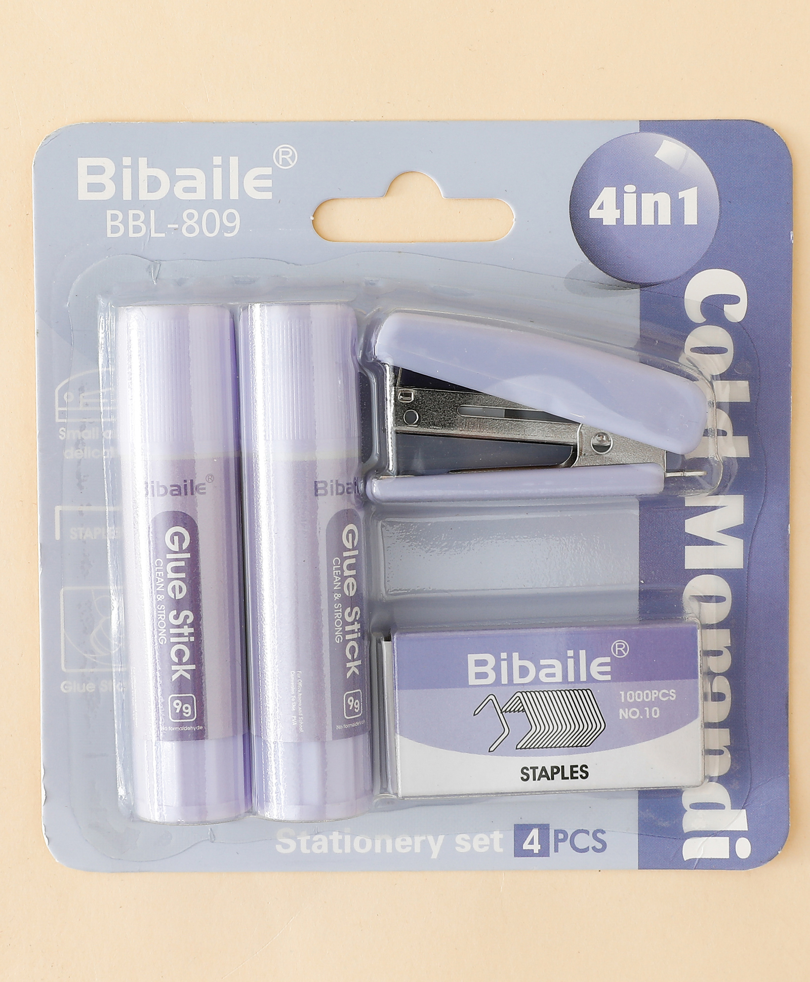 4-in-1 Stationery Set with Glue Sticks & Stapler - Purple| Office & School Use Essentials Kit| 2 Glue Sticks(9g), 1 Stapler and 1 Stapler Refill Box-image-28
