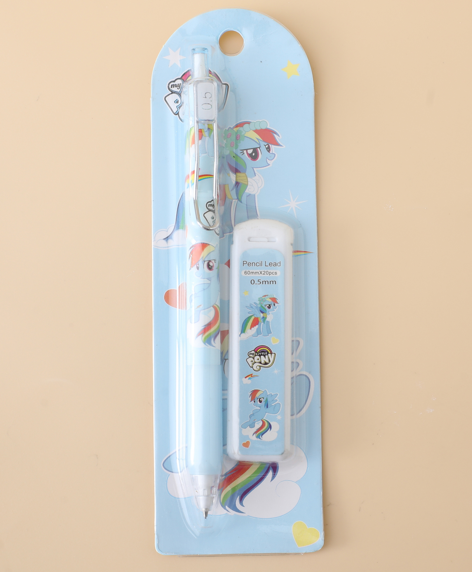 fab n funky Pony Kids Mechanical Pencil and 0.5mm Lead Set Blue| Writing & Drawing Pencil for Boys & Girls| School, Homework, Art| 20pieces Lead Refill Case-picture-23