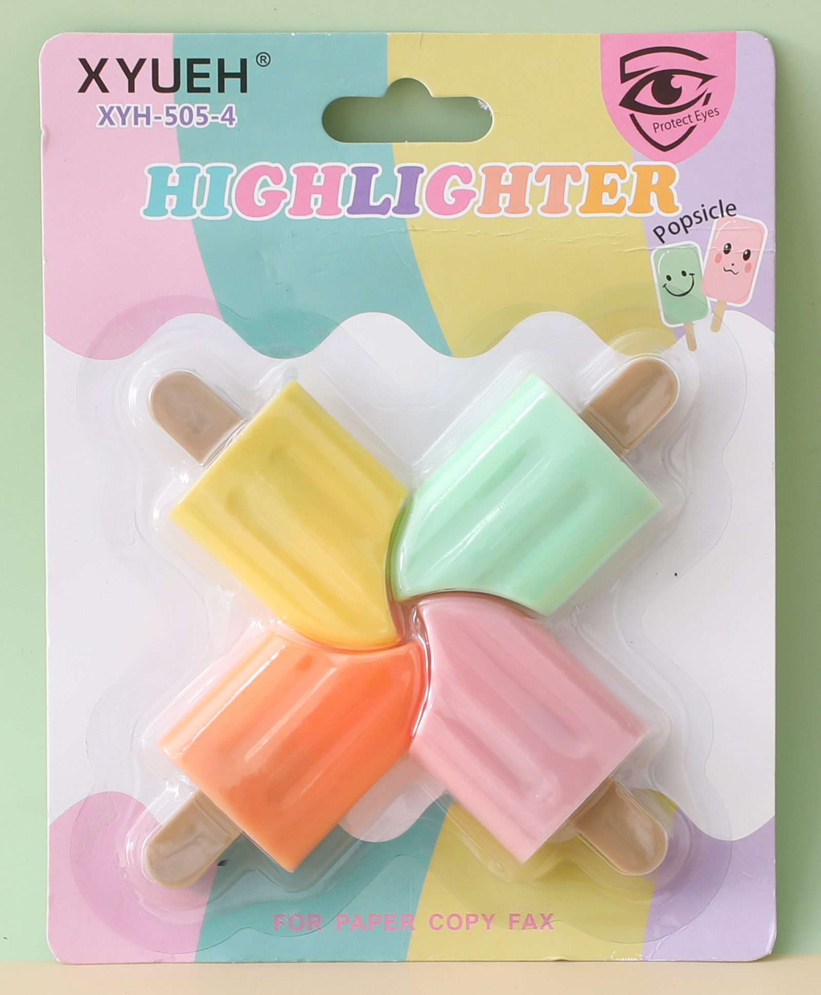Popsicle-Shaped Highlighter Set Pack of 4| Pastel Color Text Markers for School & Office Use-image-8