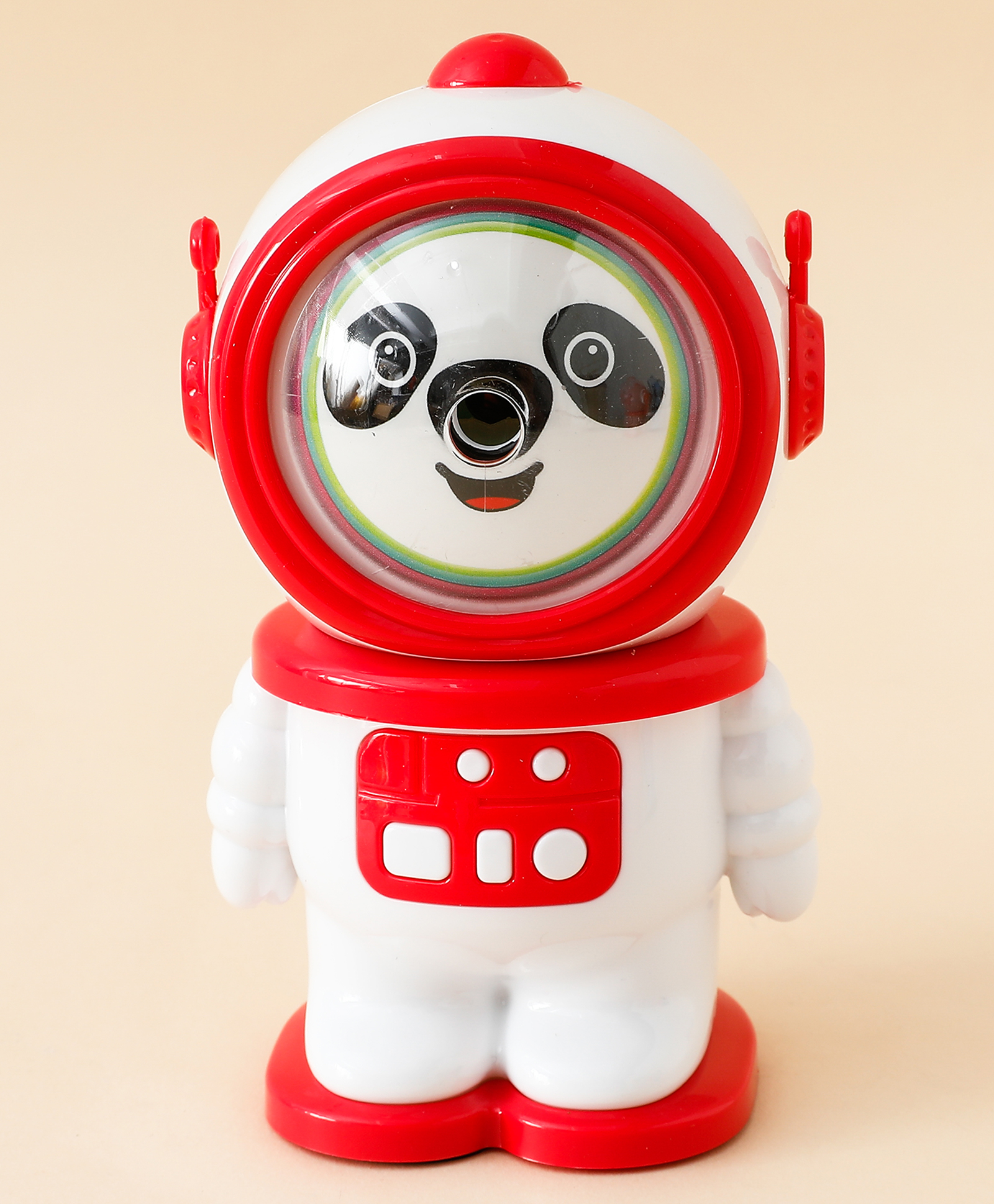 Baby Panda Astronaut Table Top Pencil Sharpener - Red| Easy to Clean| Detachable| Perfect for School & Gifting for Boys & Girls-image-1