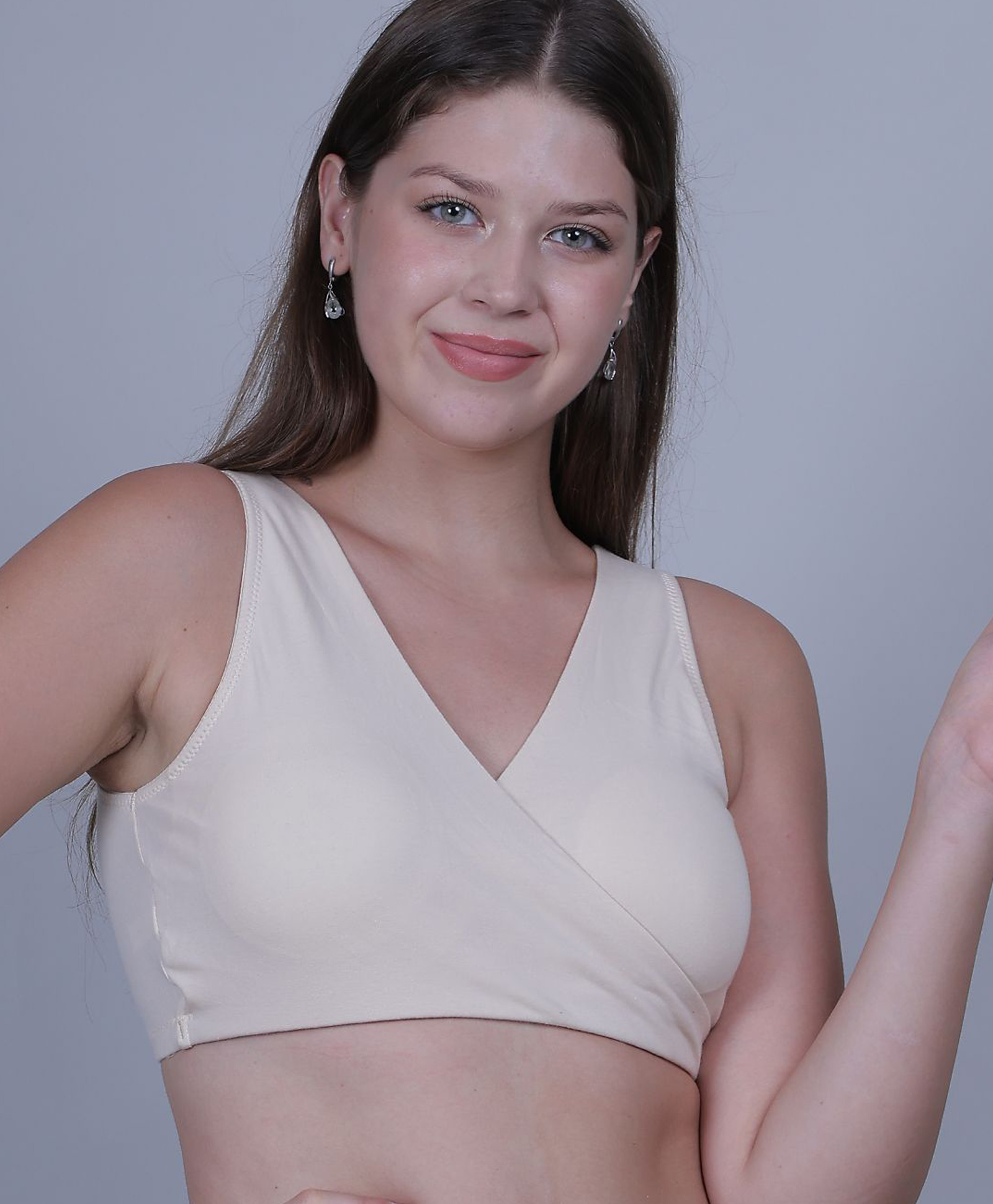 Fabme Knit Textured Padded Maternity Bra - Skin-picture-14