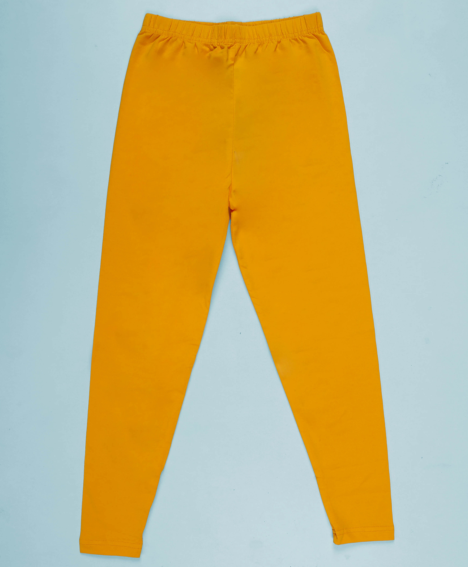 Kiddopanti Cotton Spandex Knit Solid Leggings - Mustard-picture-29