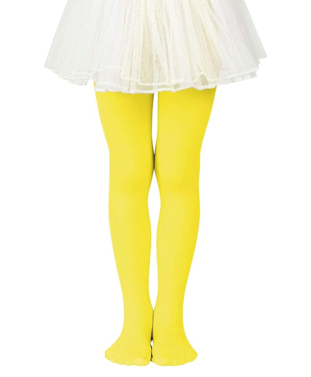 Neska Moda Cotton Elastane Solid Stockings - Yellow-picture-22