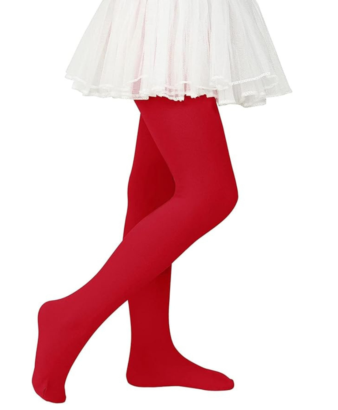 Neska Moda Cotton Elastane Solid Stockings - Red-picture-42
